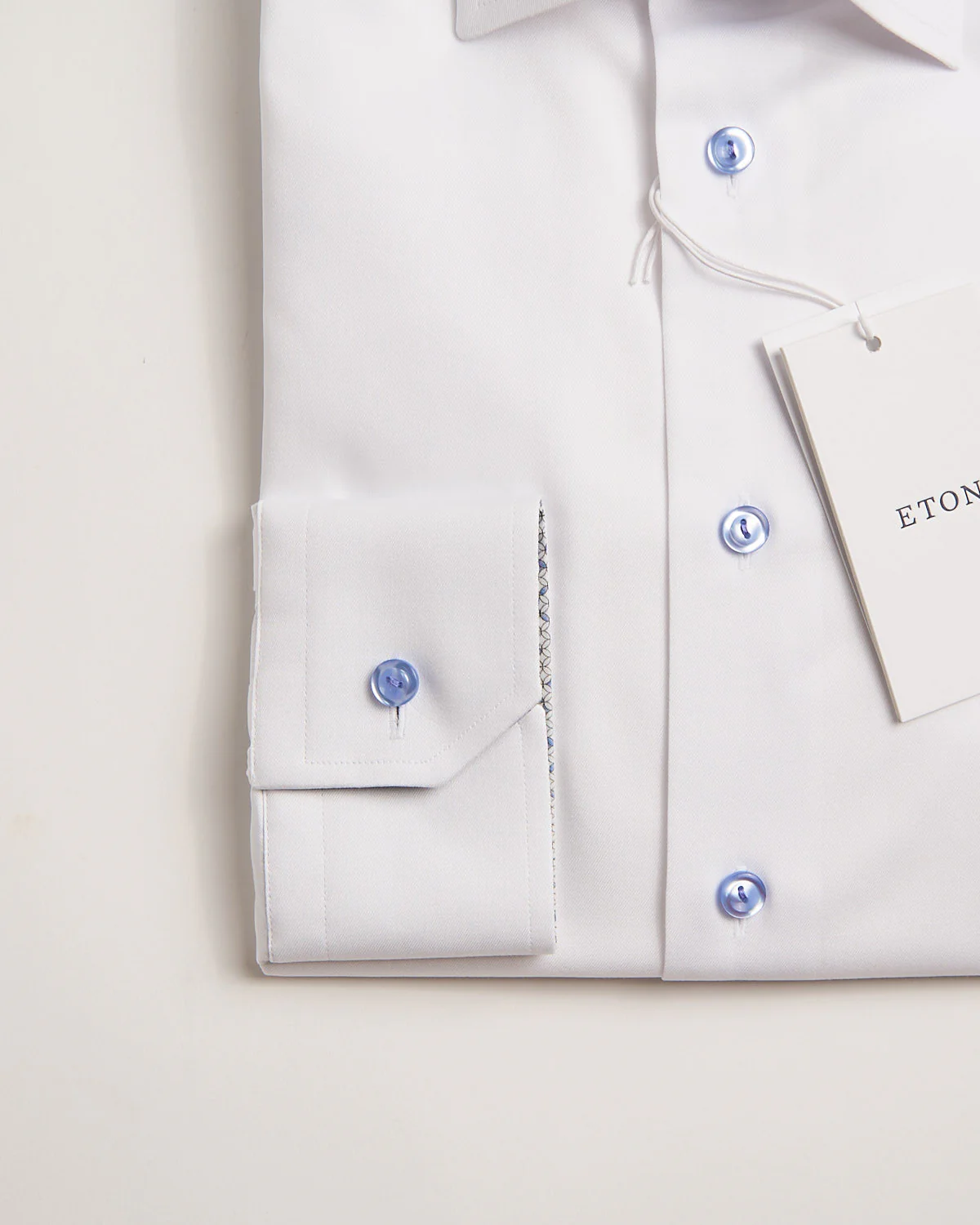 Geometric Effect Contrast Fabric Twill Contemporary Shirt - Image 3