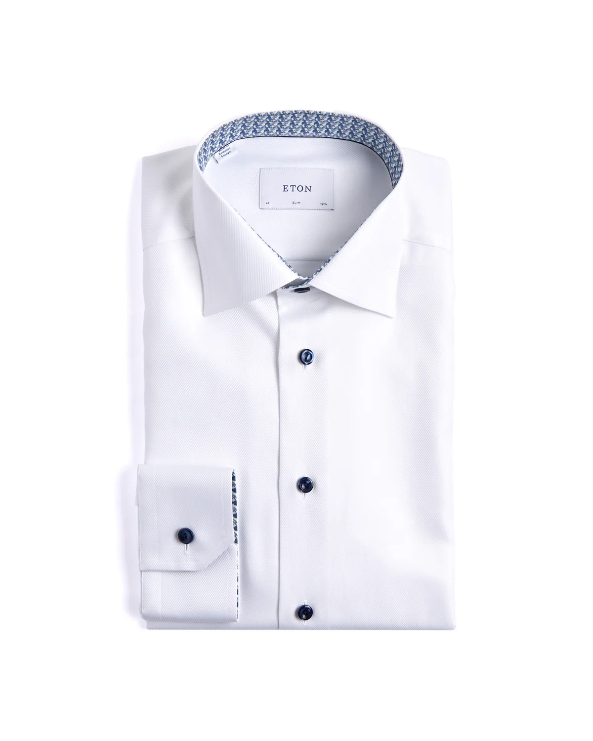 Geometric Textured Twill Slim Shirt