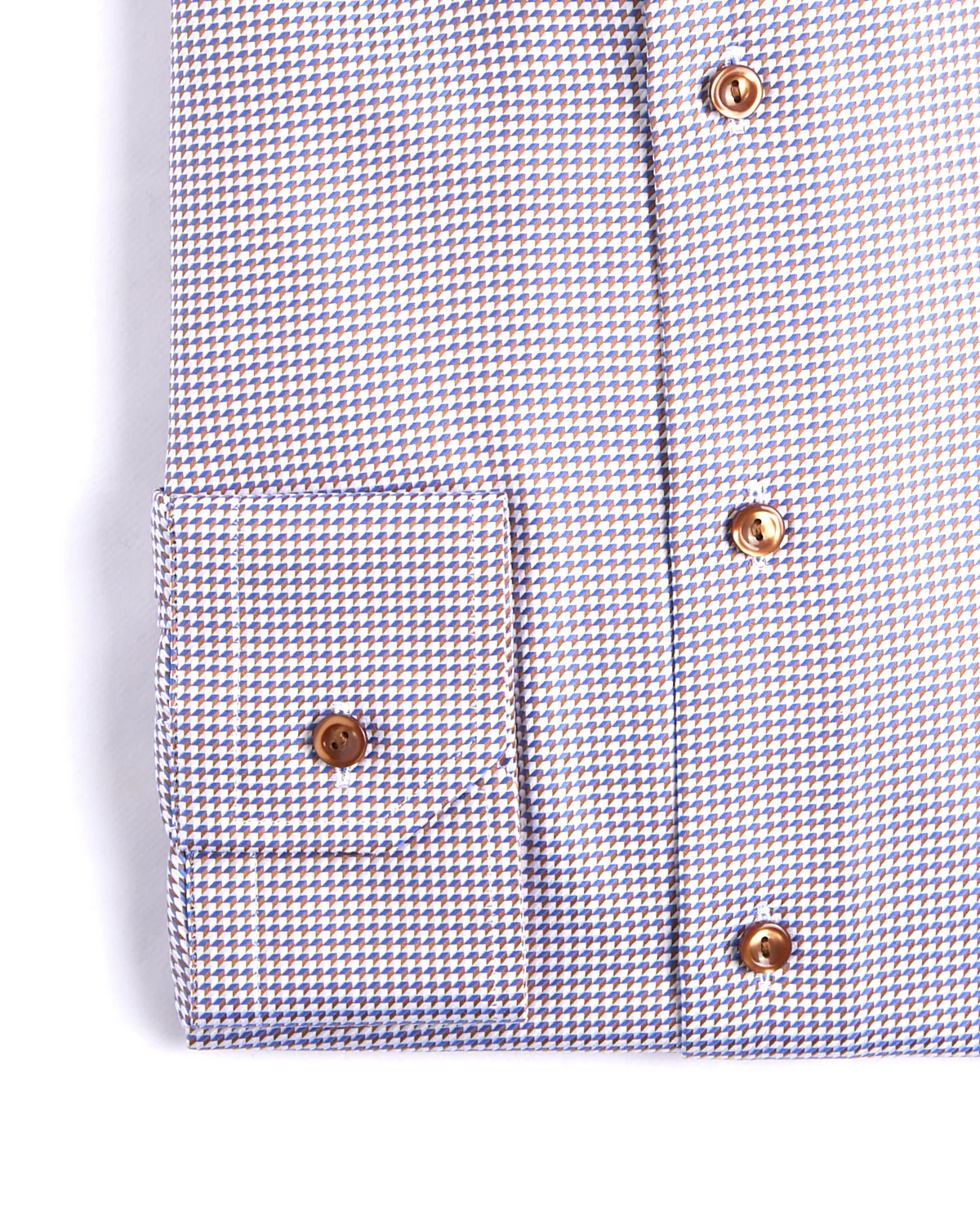 Houndstooth King Twill Shirt Cut Away Collar Contemporary Fit - Image 3
