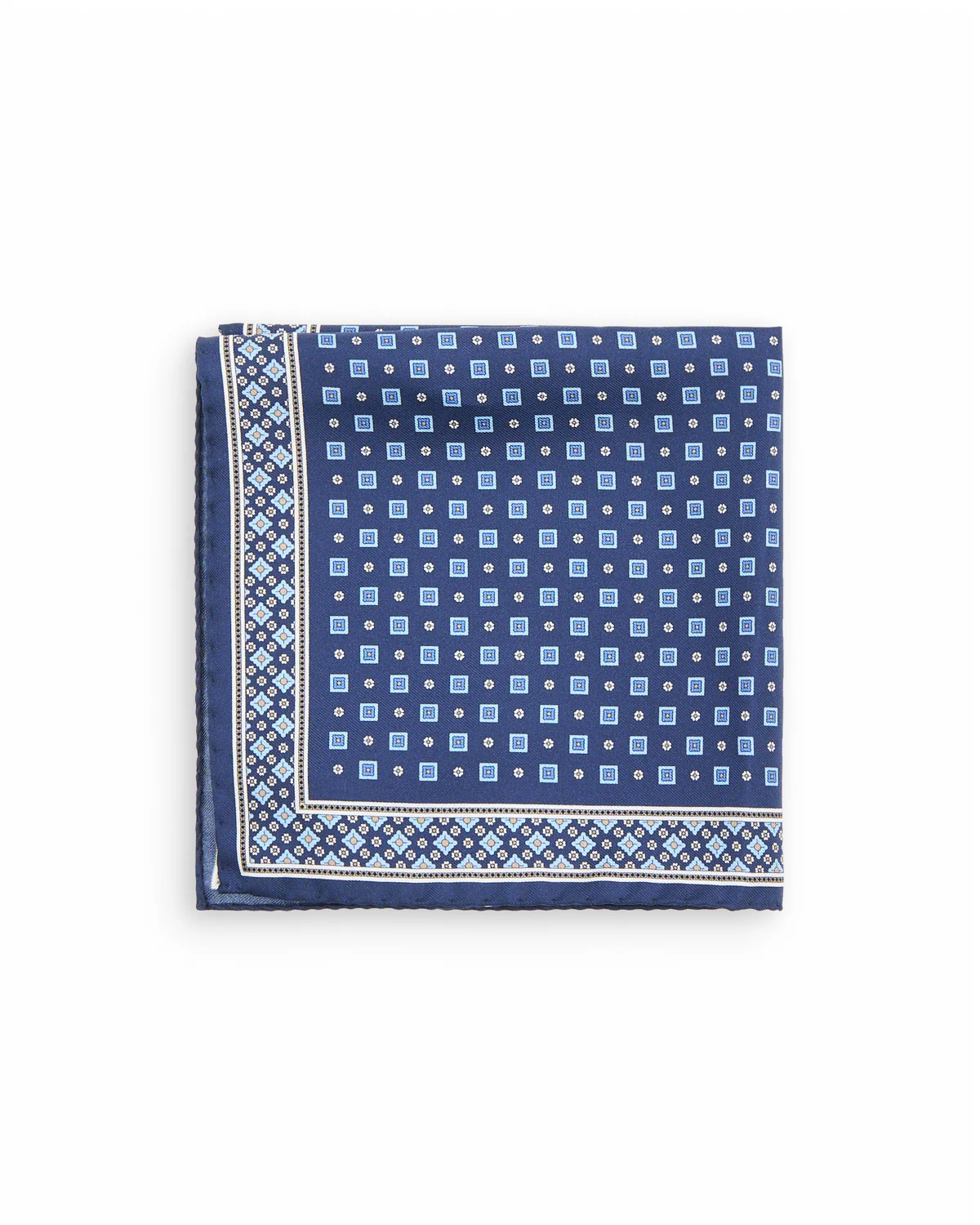 Medallion Floral Silk Twill Pocket Square