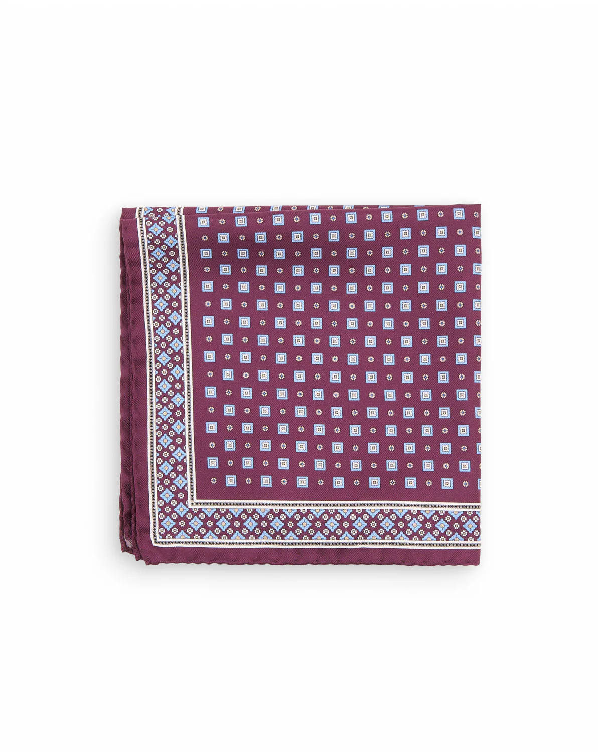 Medallion Floral Silk Twill Pocket Square