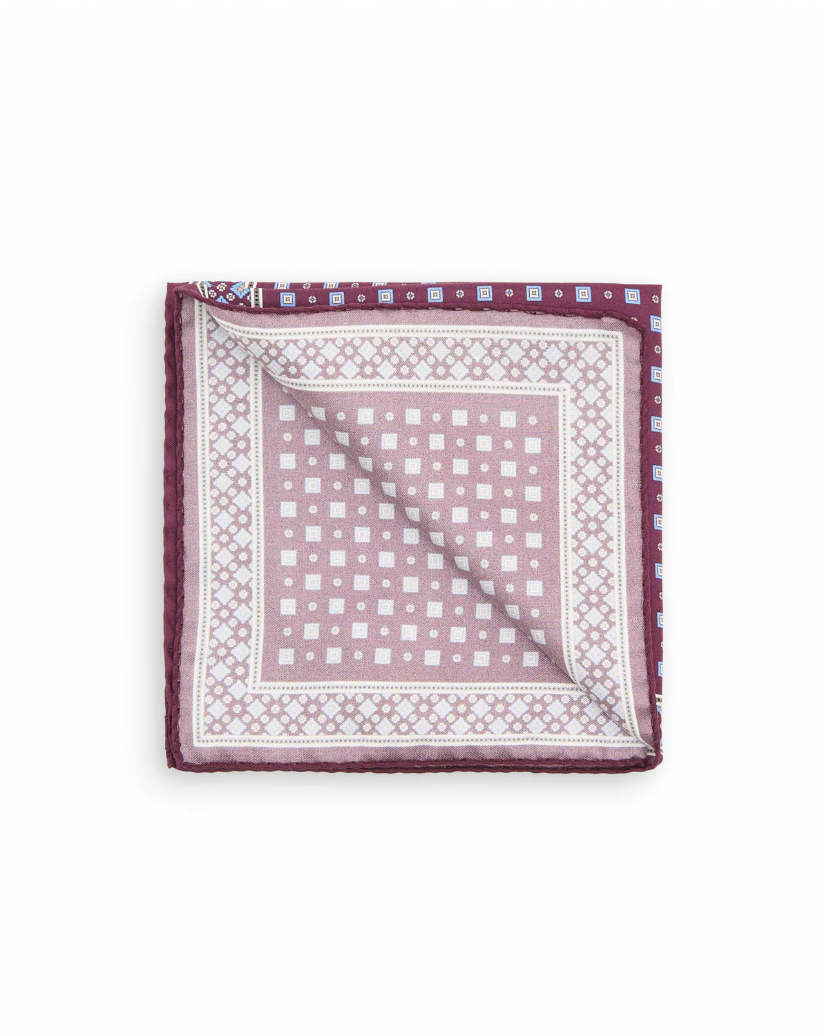 Medallion Floral Silk Twill Pocket Square - Image 2