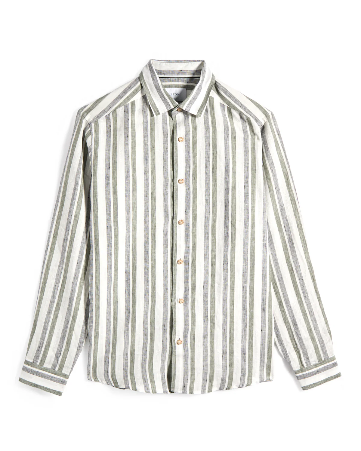 Multi Striped Linen Contemporary Shirt