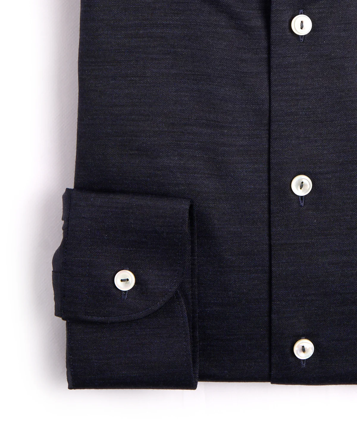 Navy Blue Merino Jersey Contemporary Shirt - Image 3