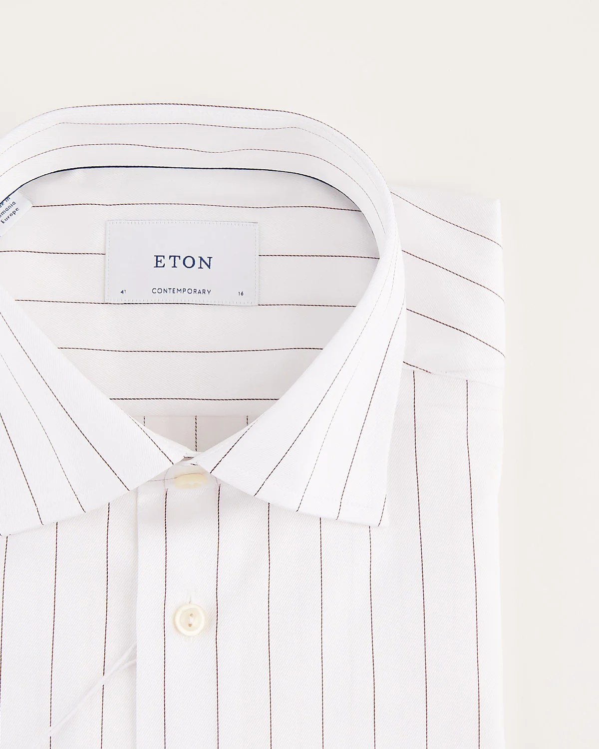 Pin-Striped Twill Contemorary Shirt - Image 3