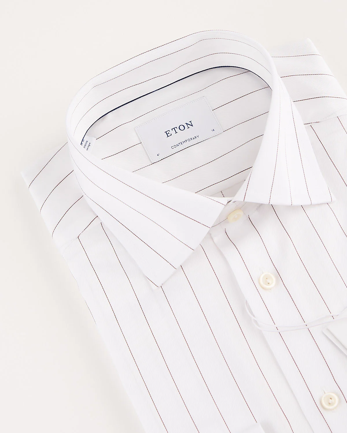 Pin-Striped Twill Contemorary Shirt - Image 4