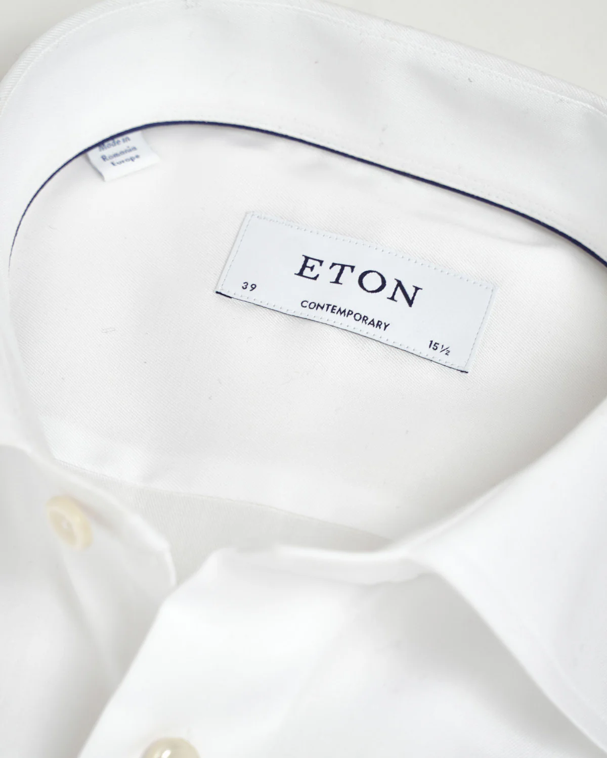 Signature White Twill Contemporary Shirt - Image 2
