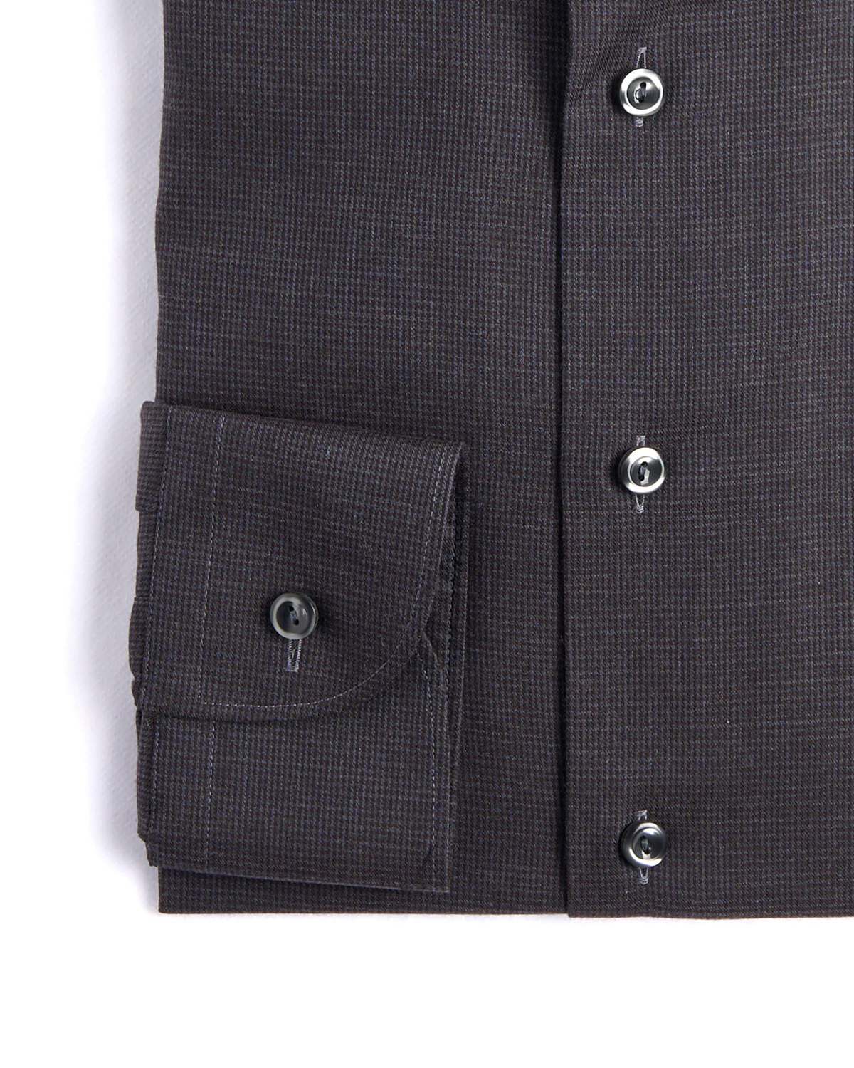 Slim Micro Houndstooth Flannel Shirt - Image 3