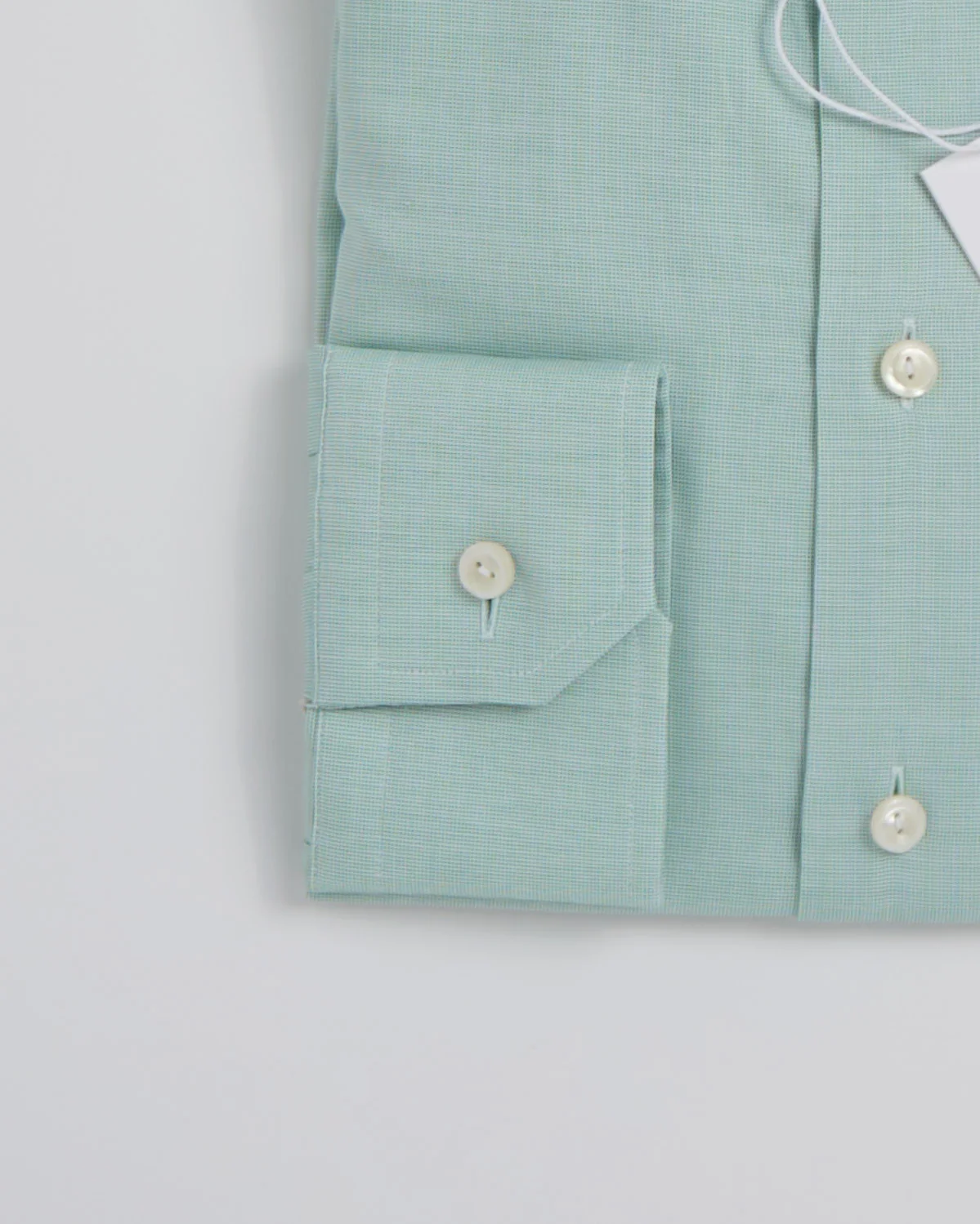 Slim Mid Green Solid Wrinkle Free Oxford - Image 2