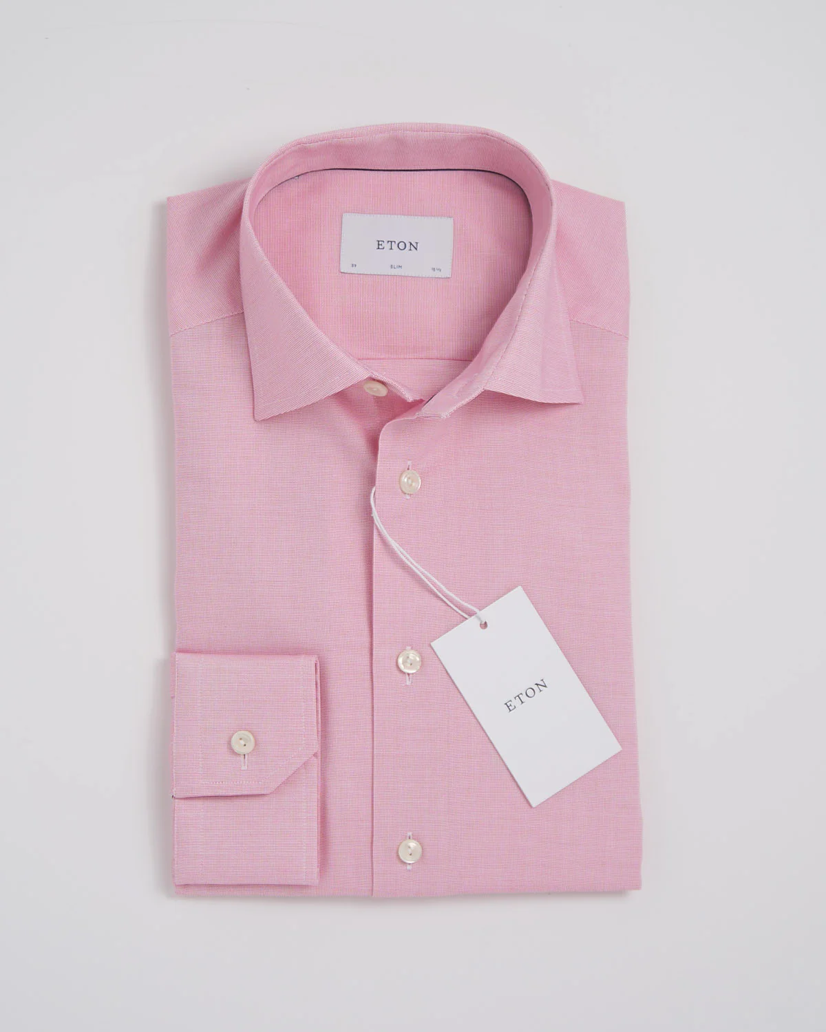Slim Pink Solid Wrinkle Free Oxford