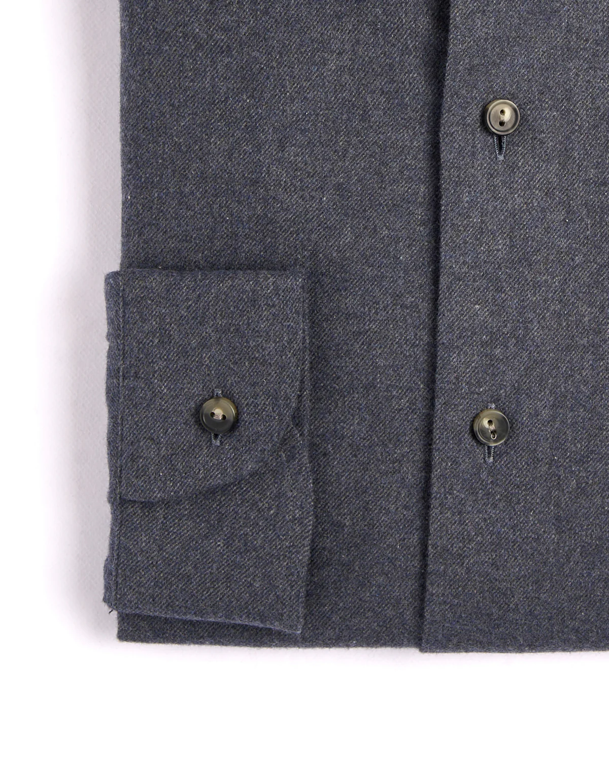 Solid Flannel Casual Fit Shirt - Image 3