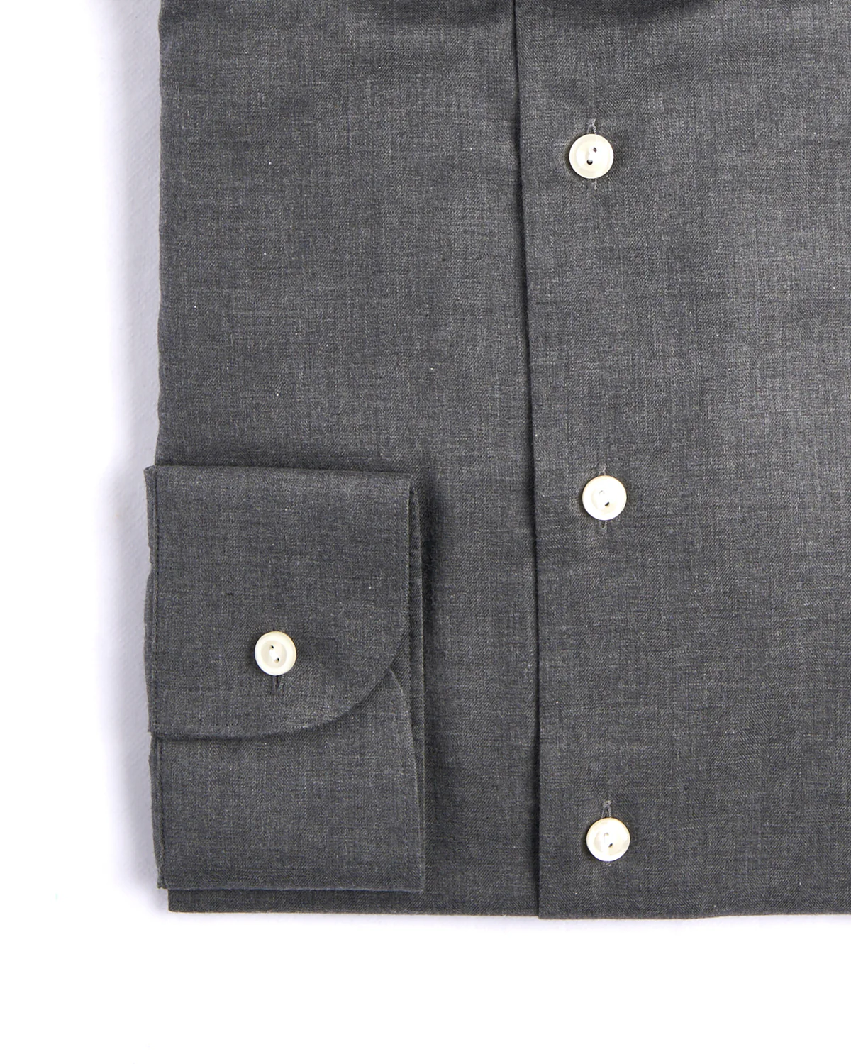 Solid Wide Spread Flannel Contemporary Shirt - Image 3