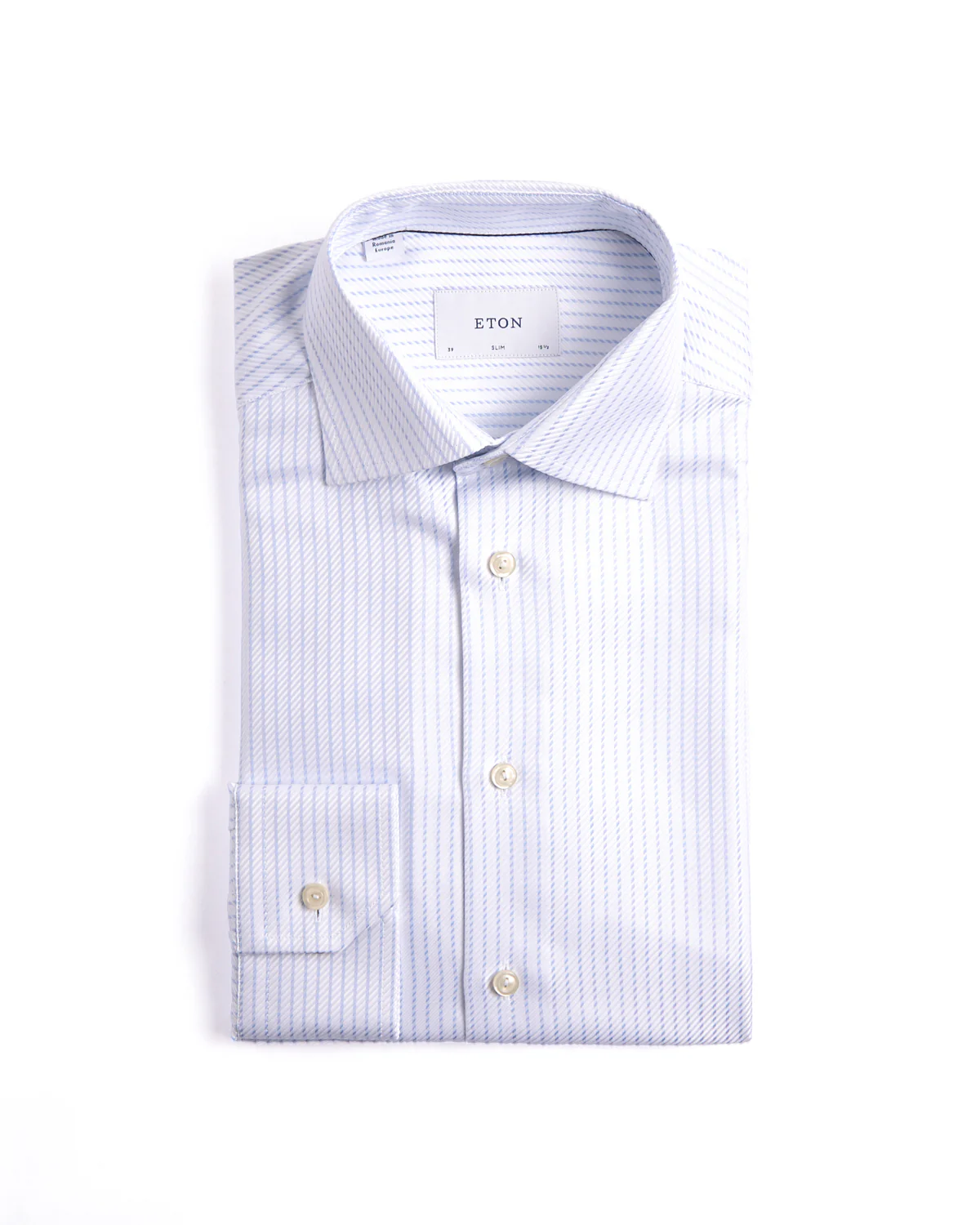 Striped Slim Fit King Twill Shirt Cut Away Collar
