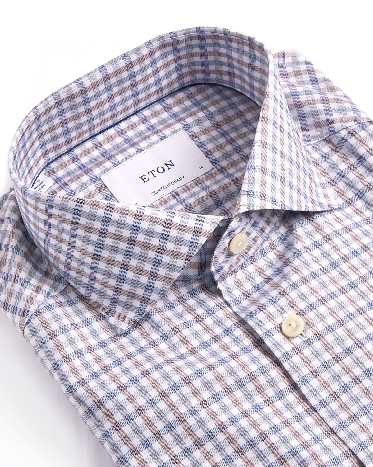 Three Colour Check Contemporary Shirt - Image 2