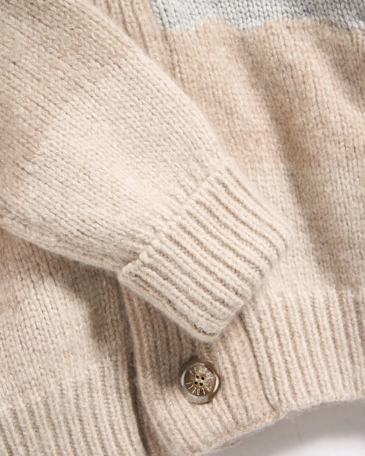 The 'Baitone' 100% Cashmere Slopes Intarsia Cardigan - Image 2