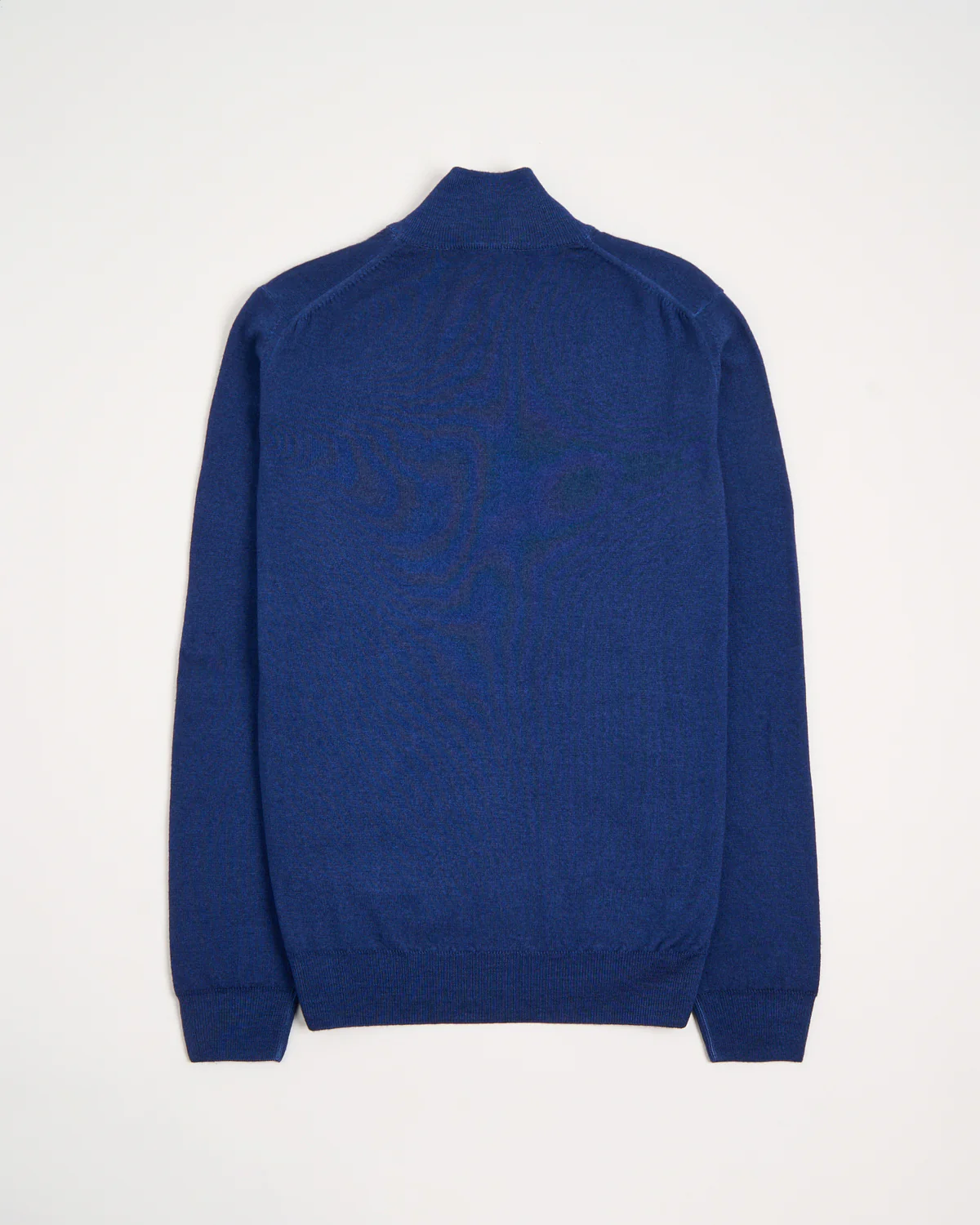Blue 12 Gauge Quarter Zip Frosted Garment Dyed Wool Sweater - Image 3