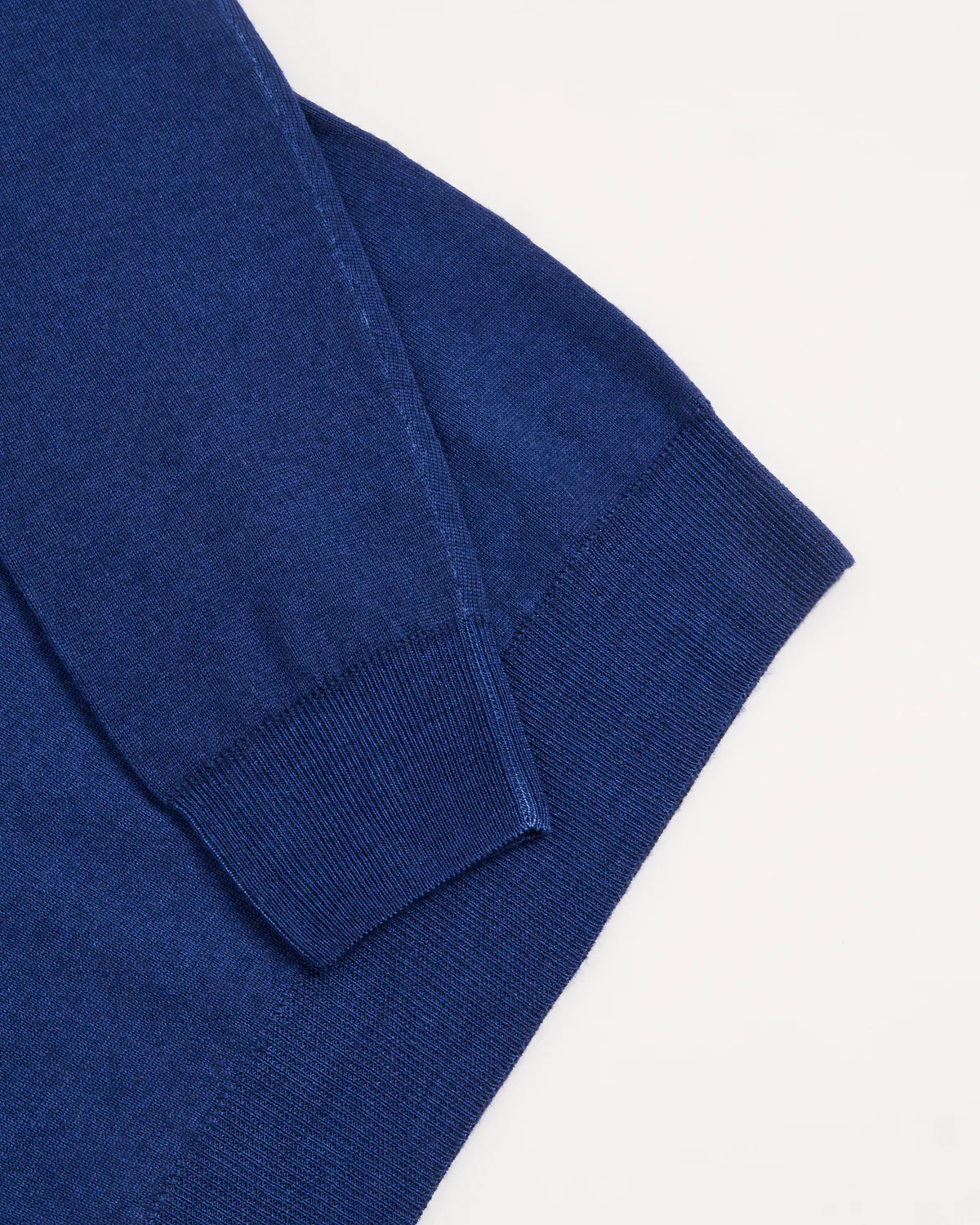 Blue 12 Gauge Quarter Zip Frosted Garment Dyed Wool Sweater - Image 4