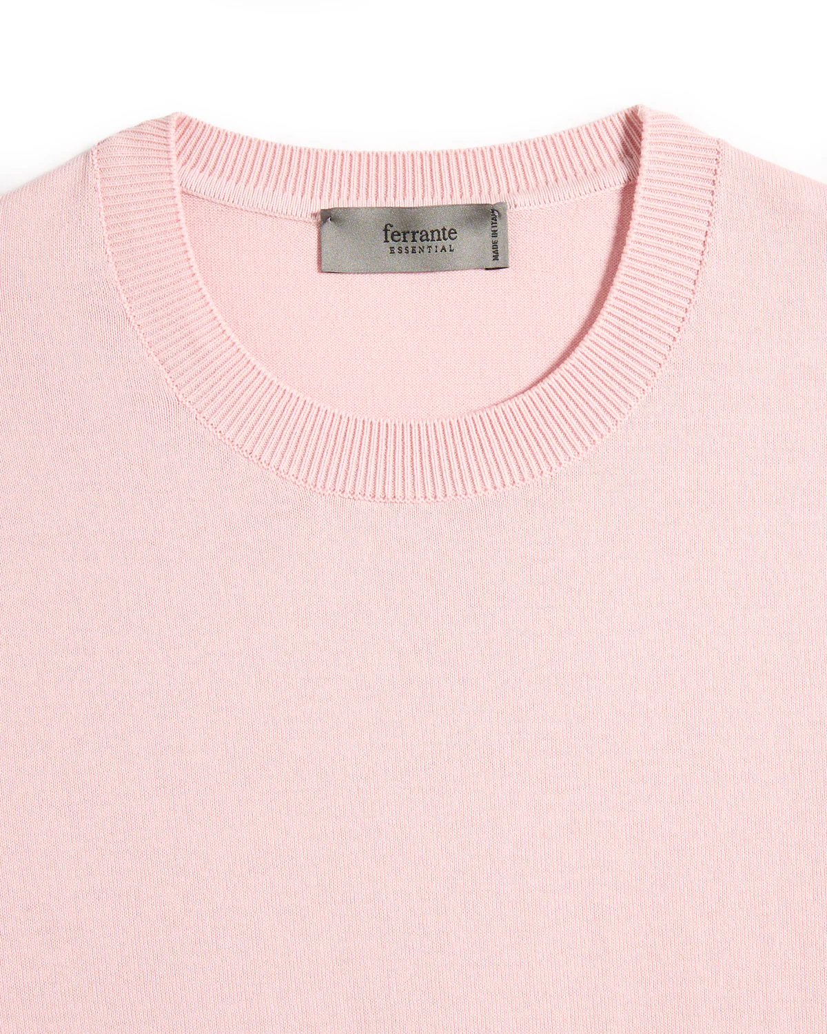Straight Banded Bottom Crisp Cotton T-Shirt - Image 2