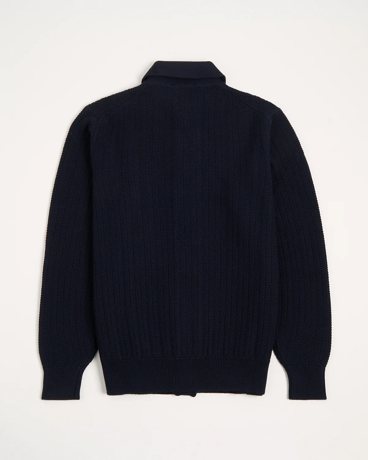 Jacquard Knit Full Button Sweater Shirt - Image 3