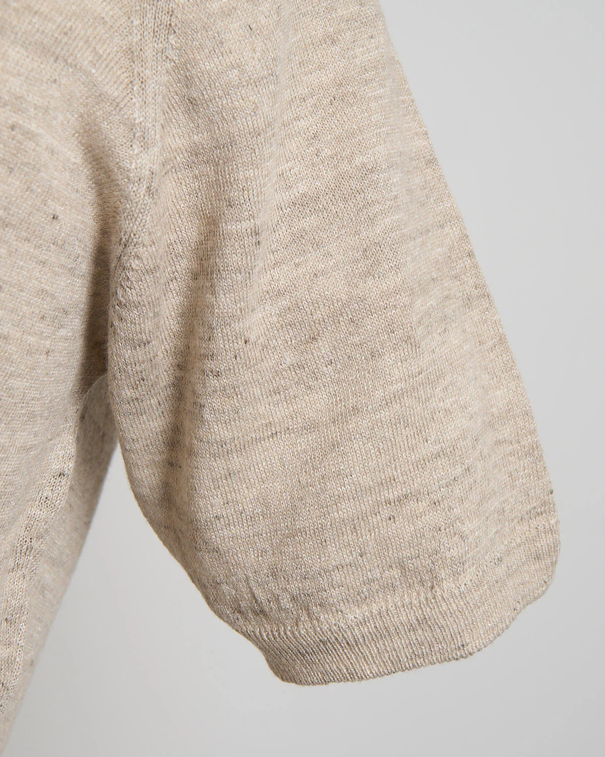Liquid Linen & Cotton Standup Collar Polo Shirt - Image 4