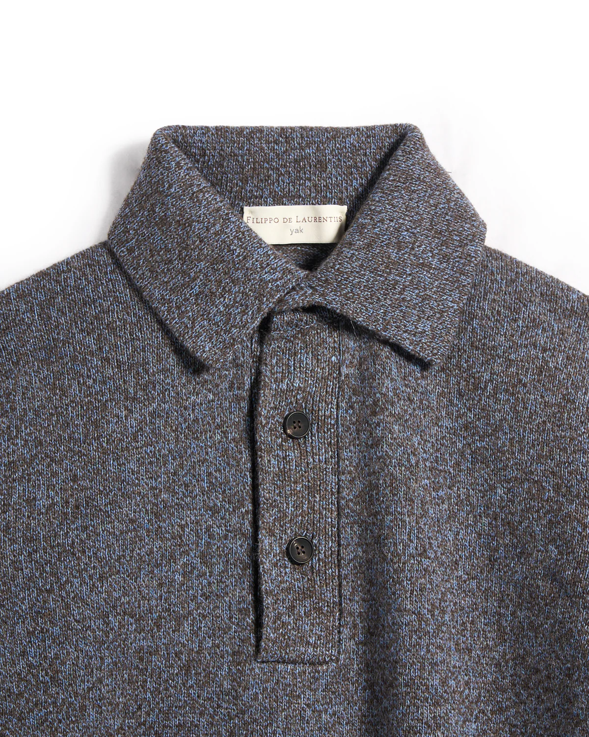 Midlayer Yak & Wool Melange Sweater Polo - Image 4