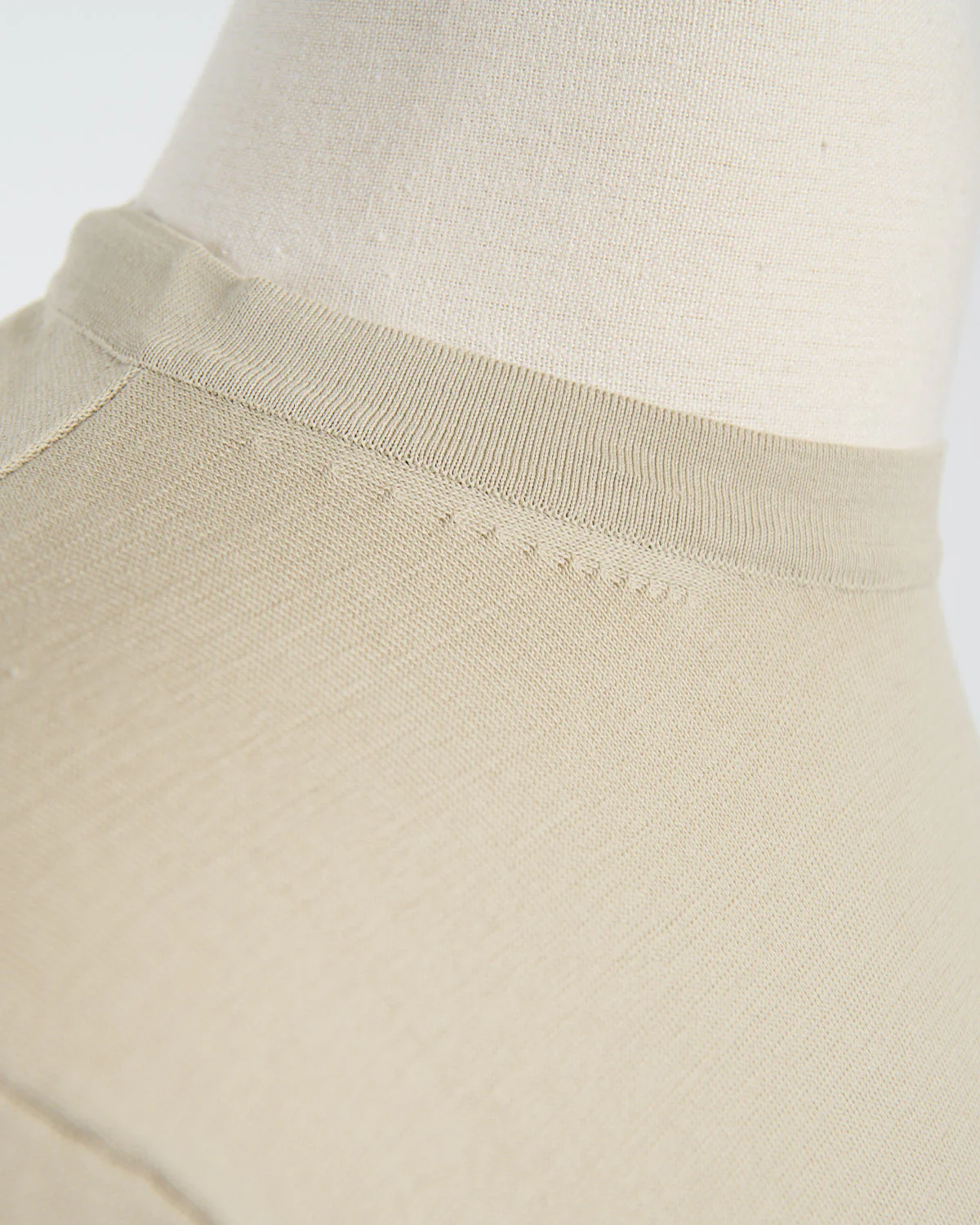 Neutral Straight Bottom Fine Knit Long Sleeve Crewneck - Image 6