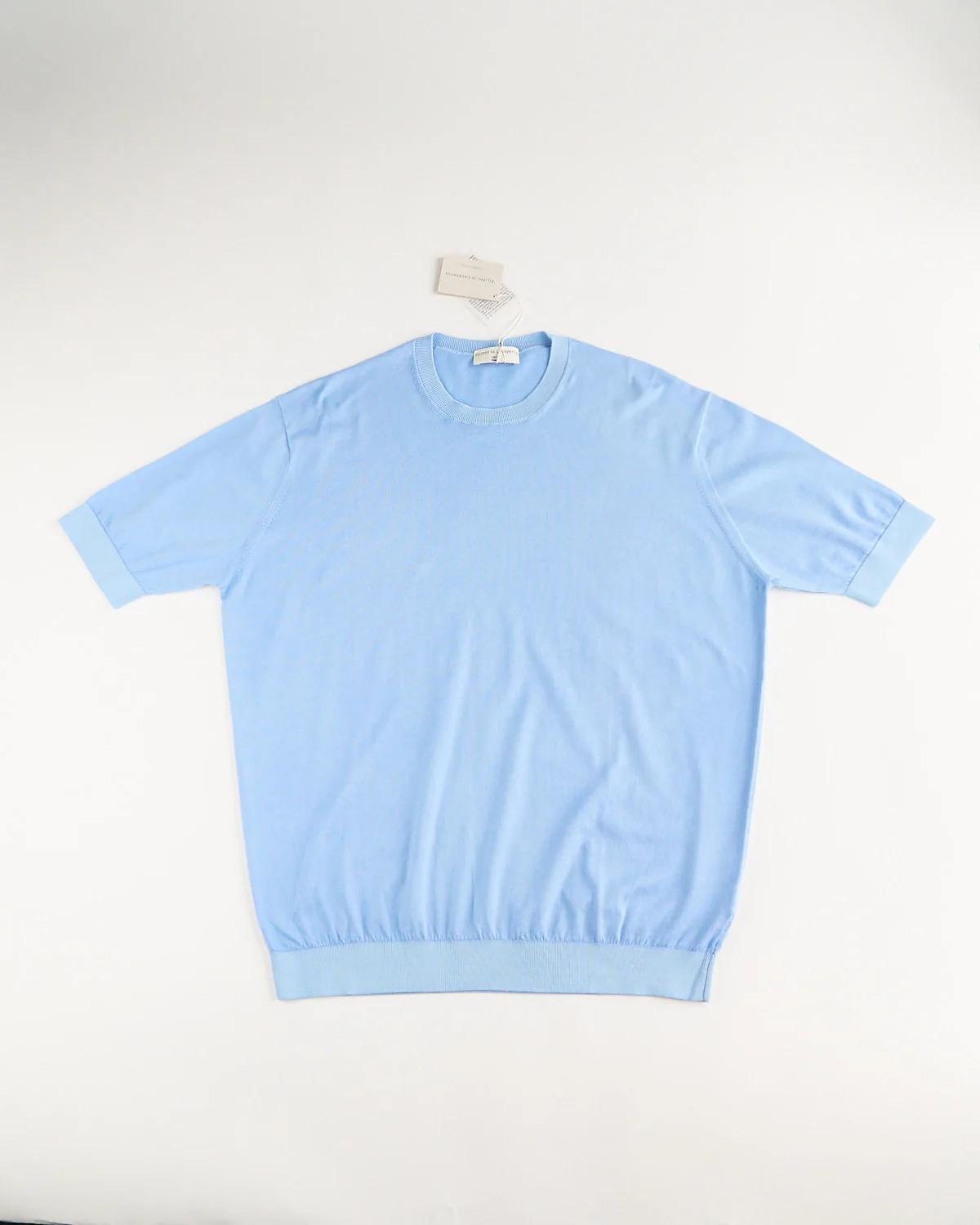 Sky Blue Vintage Wash Supima Crewneck T-Shirt