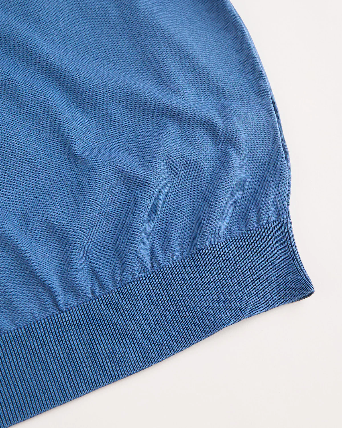 Standup Collar Crêpe Cotton Long Sleeve Polo Shirt - Image 4