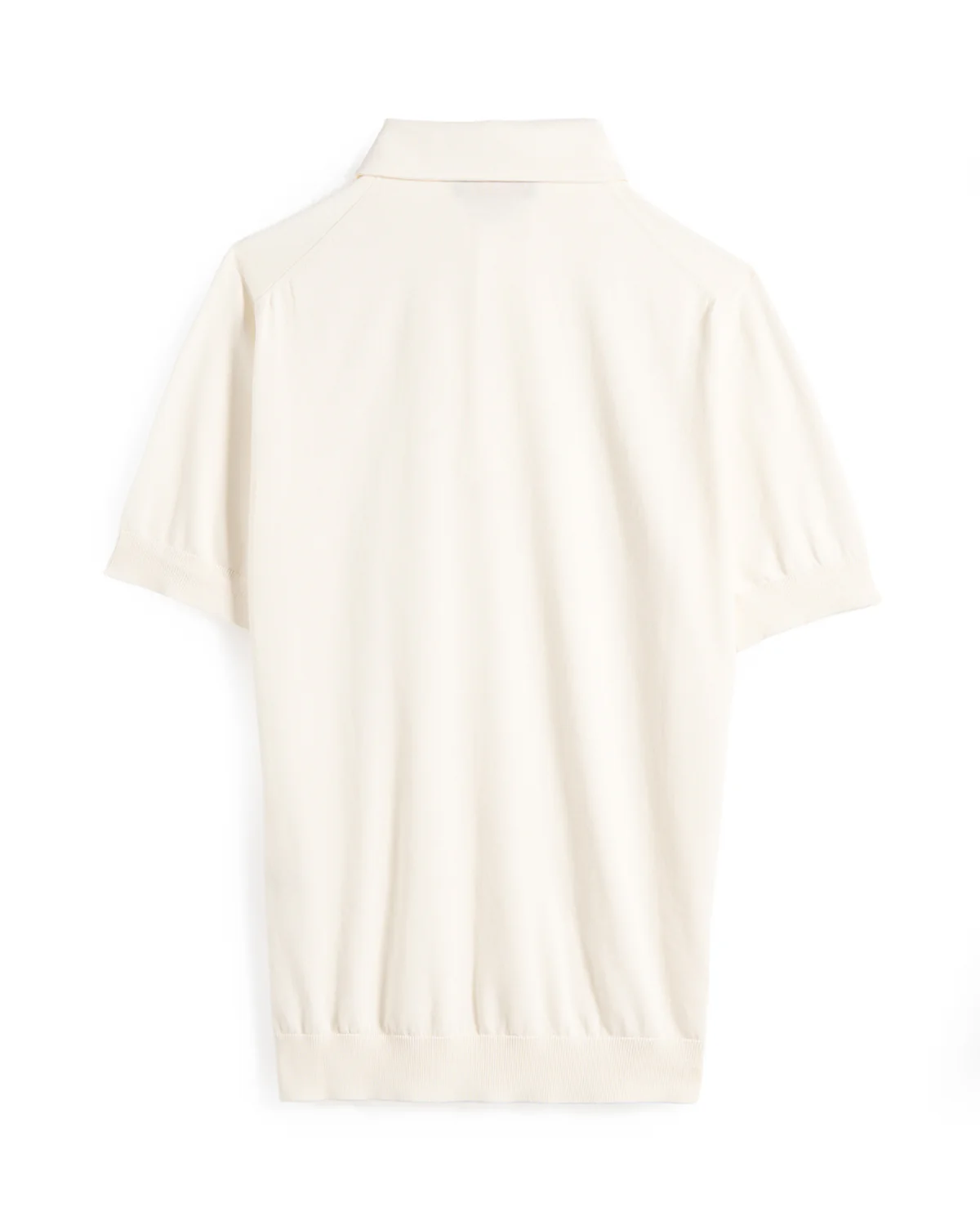 Standup Collar Crêpe Cotton Polo - Image 3