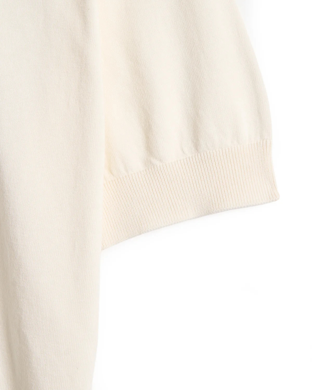 Standup Collar Crêpe Cotton Polo - Image 4