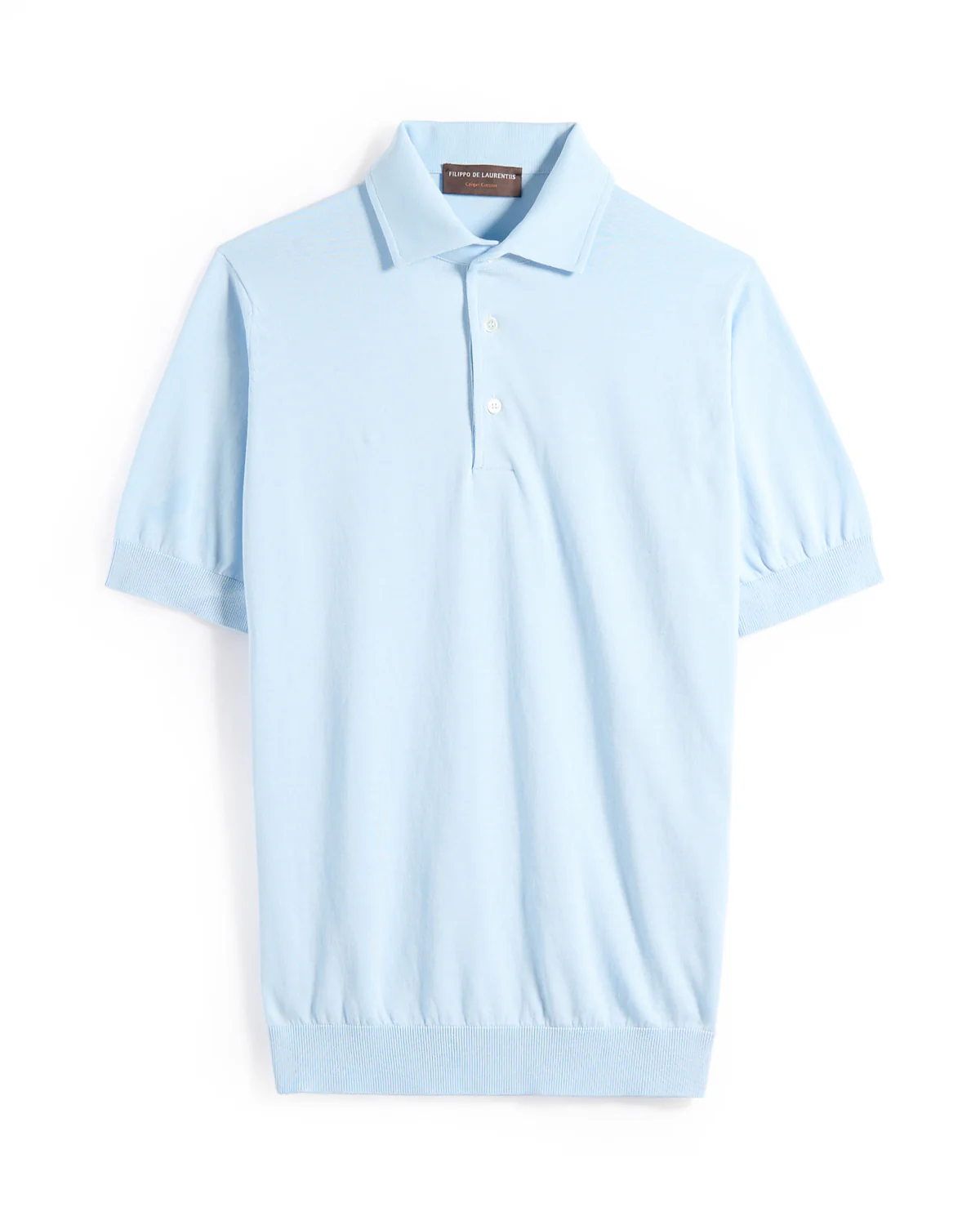 Standup Collar Crêpe Cotton Polo