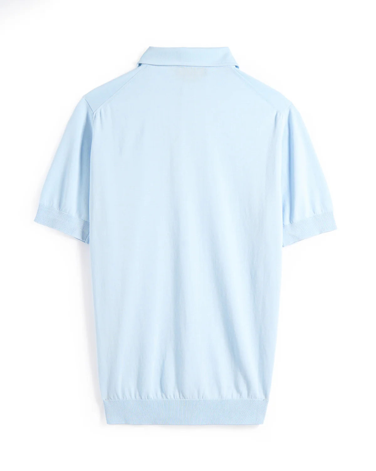 Standup Collar Crêpe Cotton Polo - Image 3