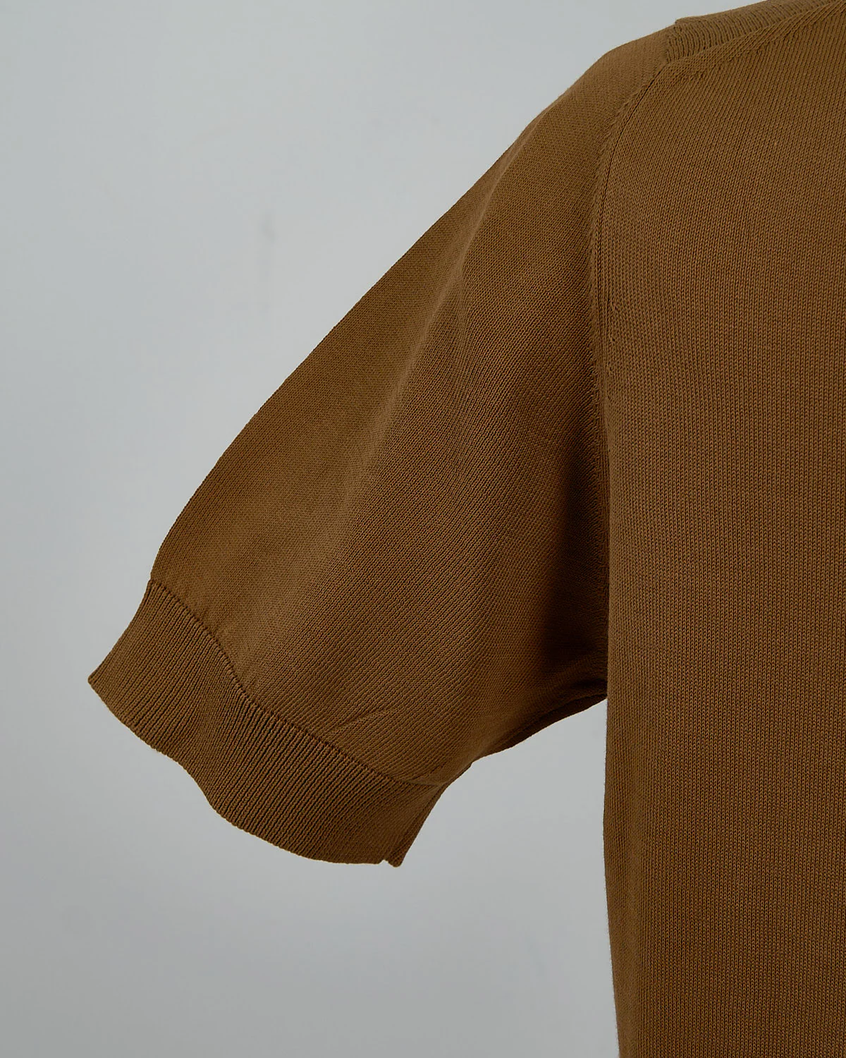 Standup Collar Crêpe Cotton Polo Shirt - Image 7