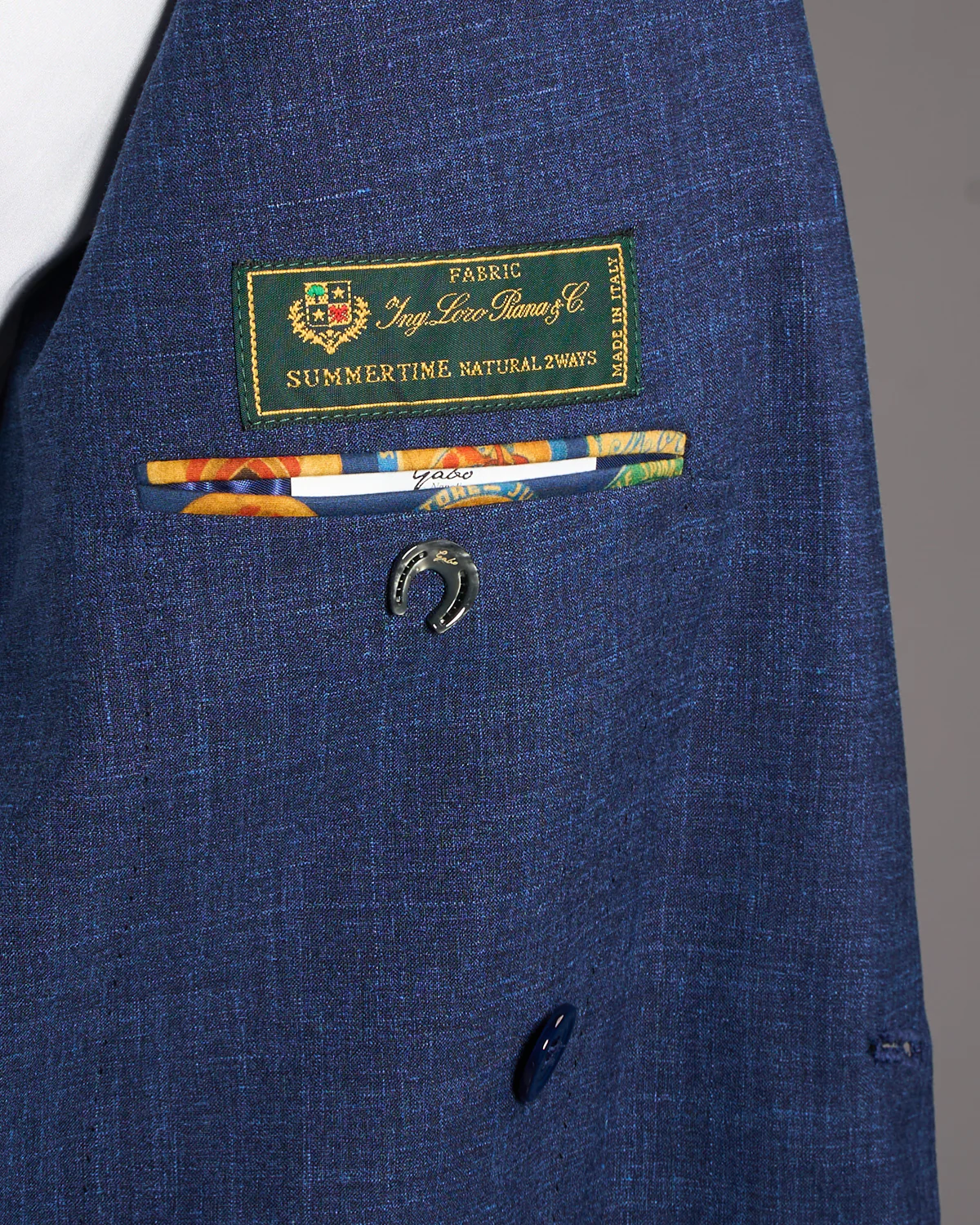 Capri Double Breasted Loro Piana Summertime Jacket - Image 7