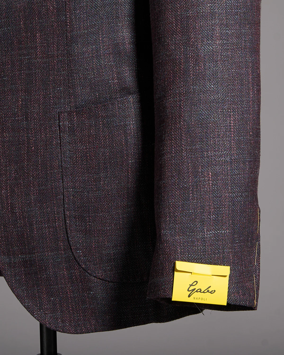 Salina Wool Silk & Linen Herrinbone Neopolitan Jacket - Image 6