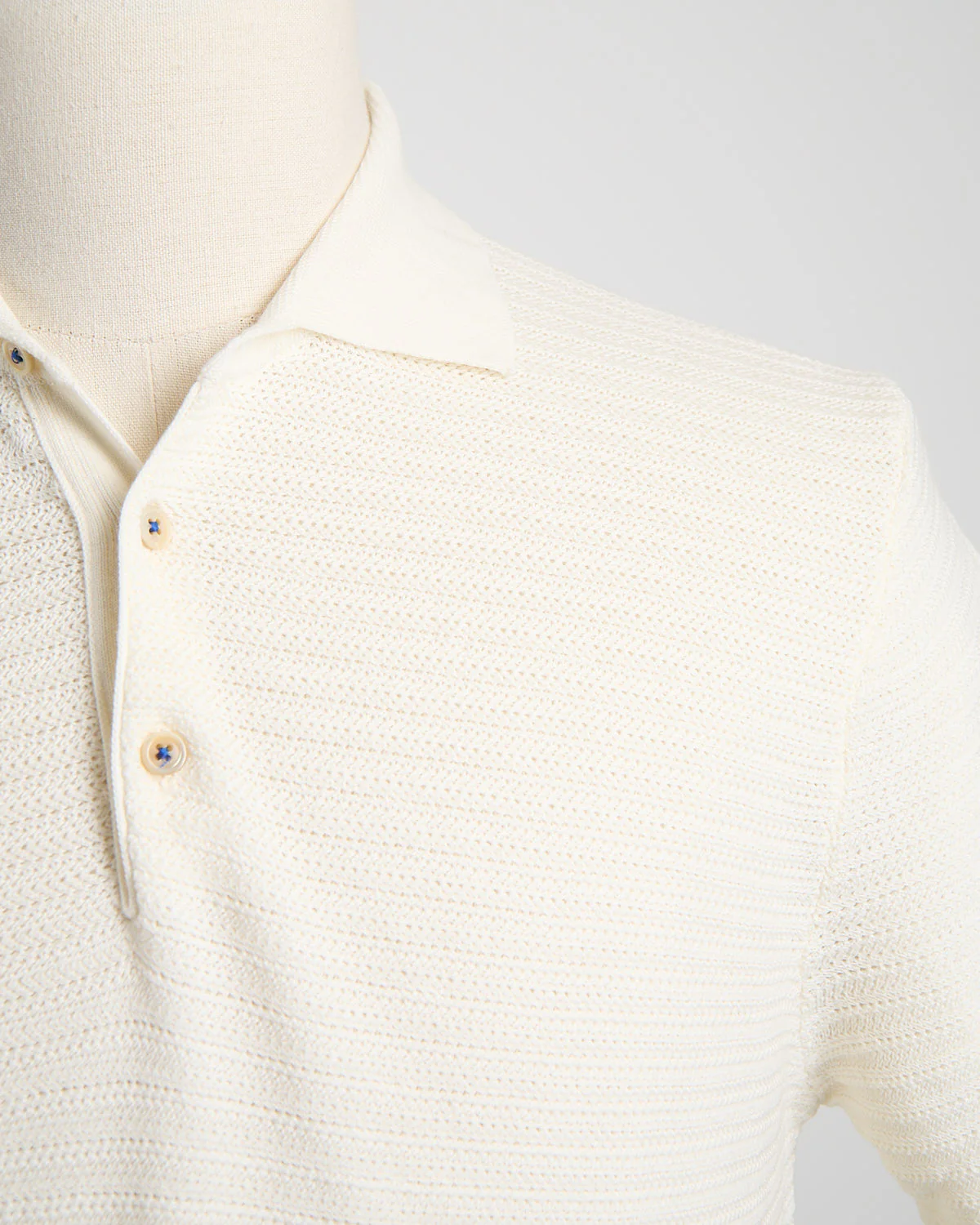 Chainlink Knit Ribbed Polo - Image 2