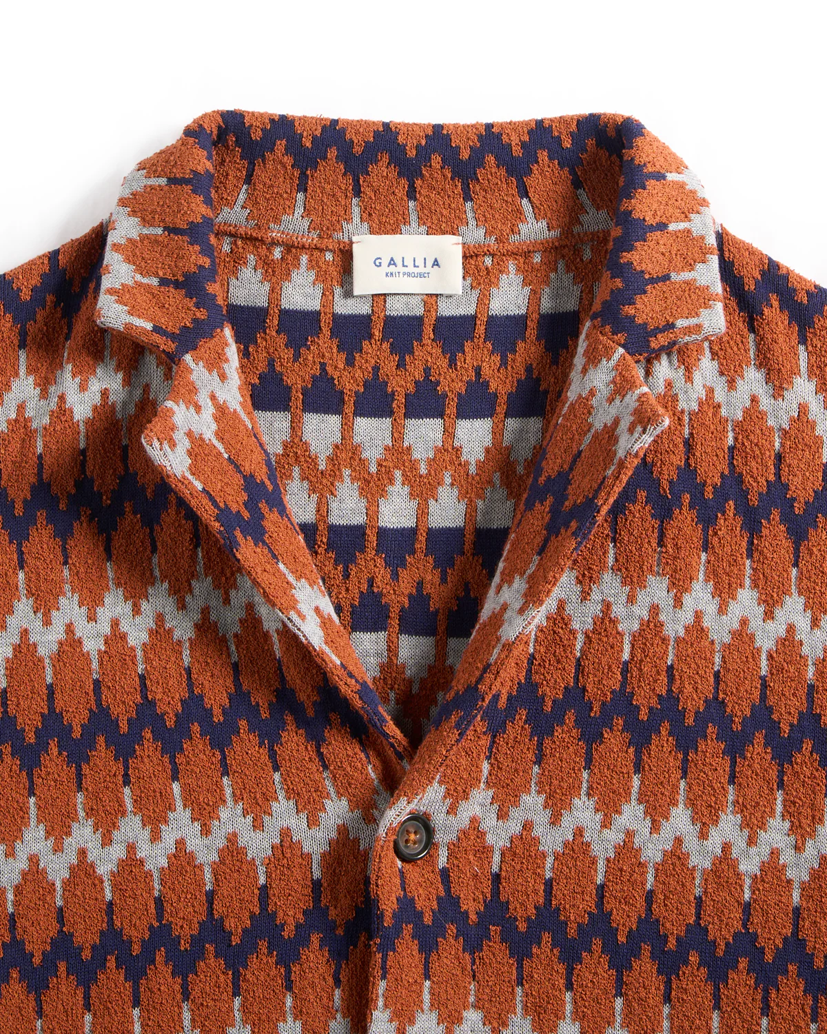 Chevron Jacquard Knit Camp Shirt - Image 2