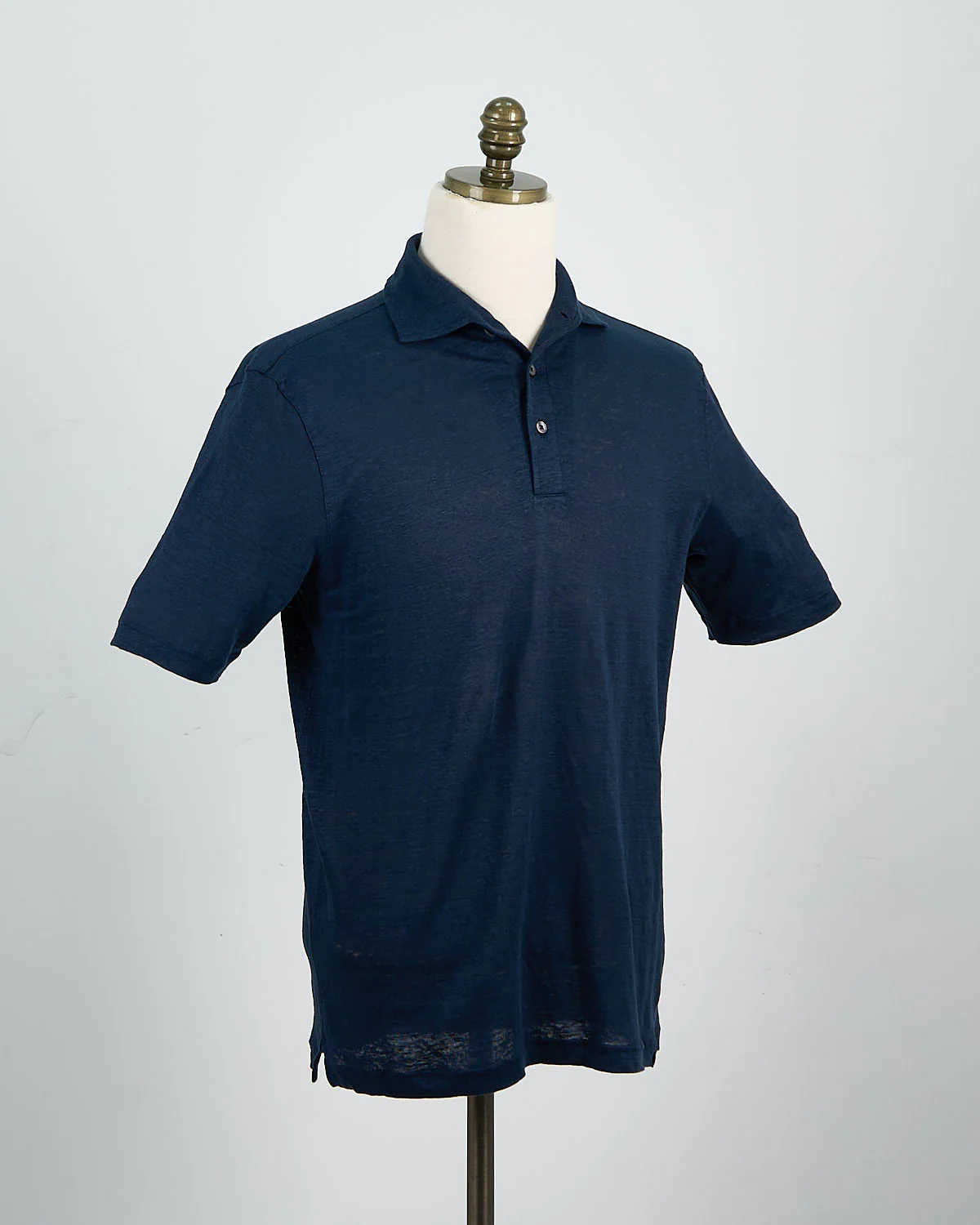 100% Linen Standup Collar Polo