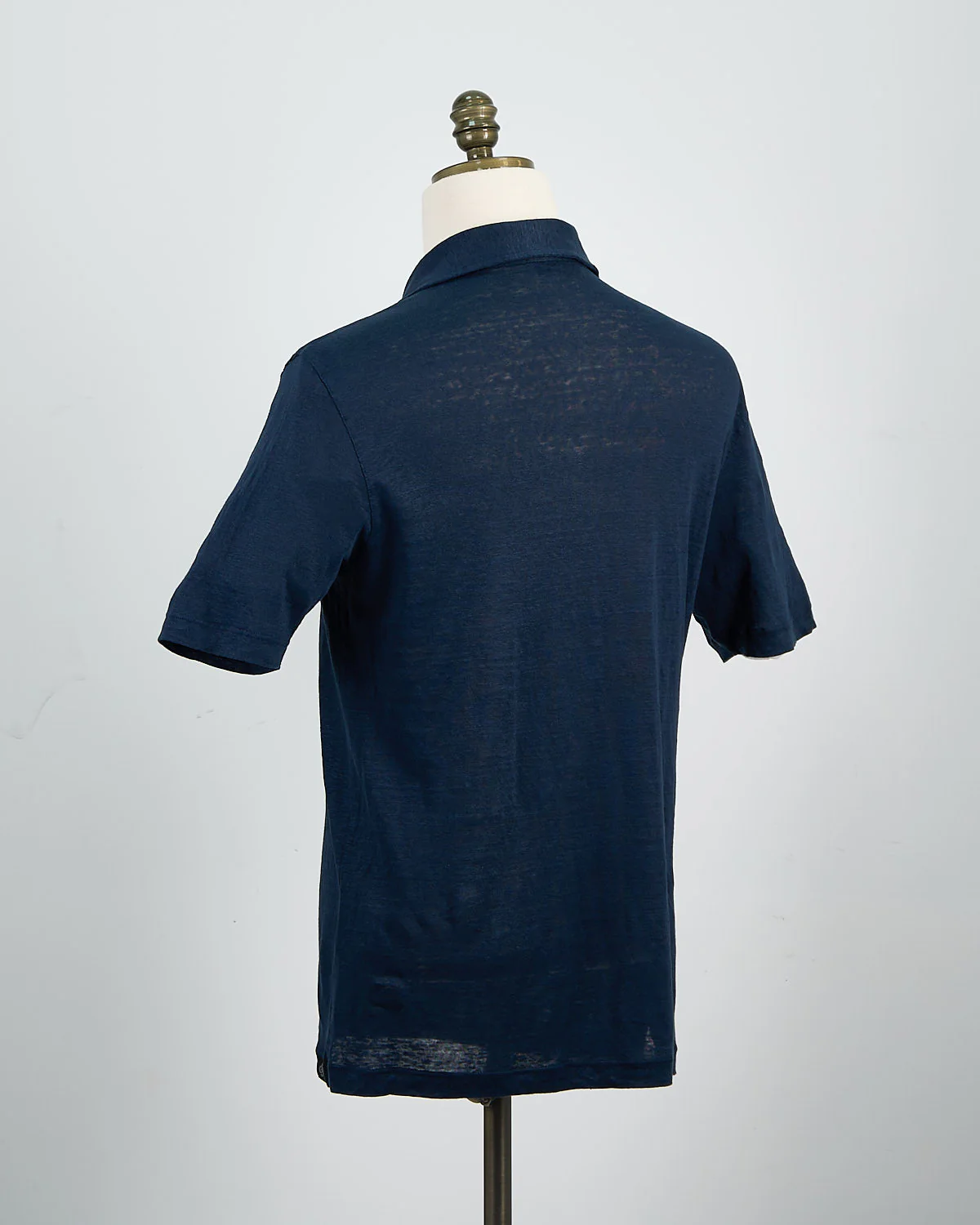100% Linen Standup Collar Polo - Image 2
