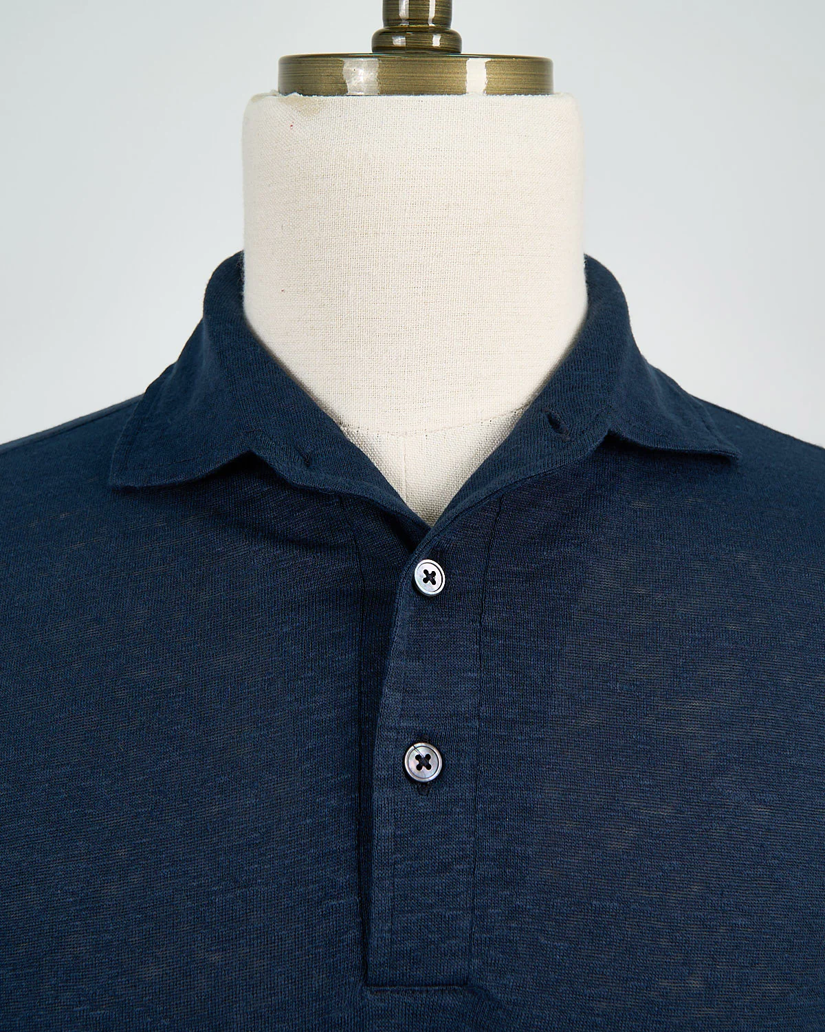 100% Linen Standup Collar Polo - Image 4