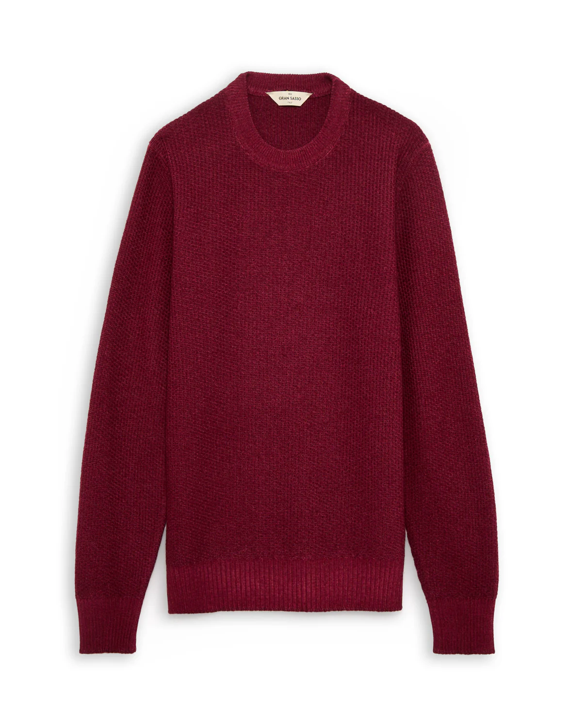 Basketweave Vintage Crew Neck Sweater