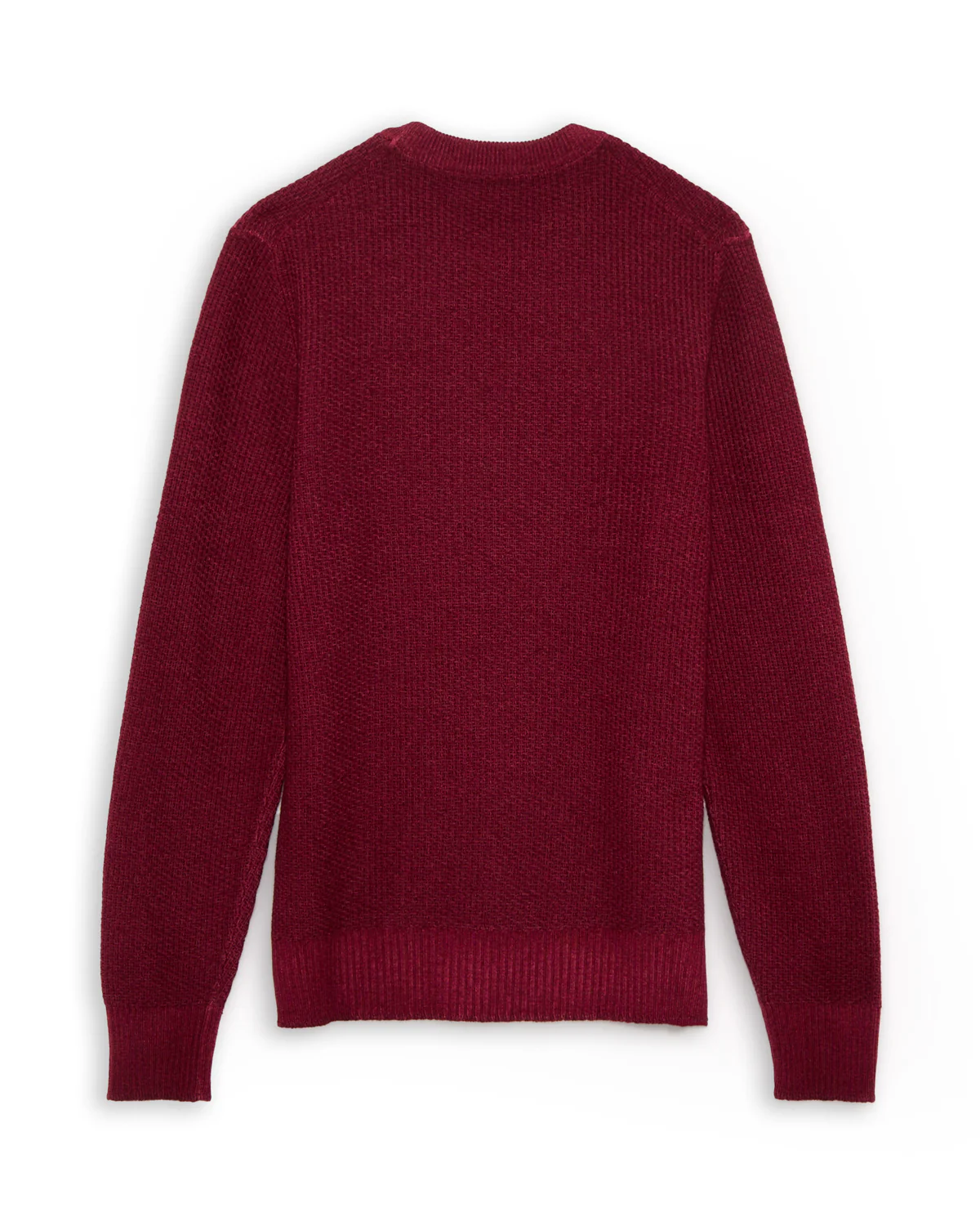 Basketweave Vintage Crew Neck Sweater - Image 3