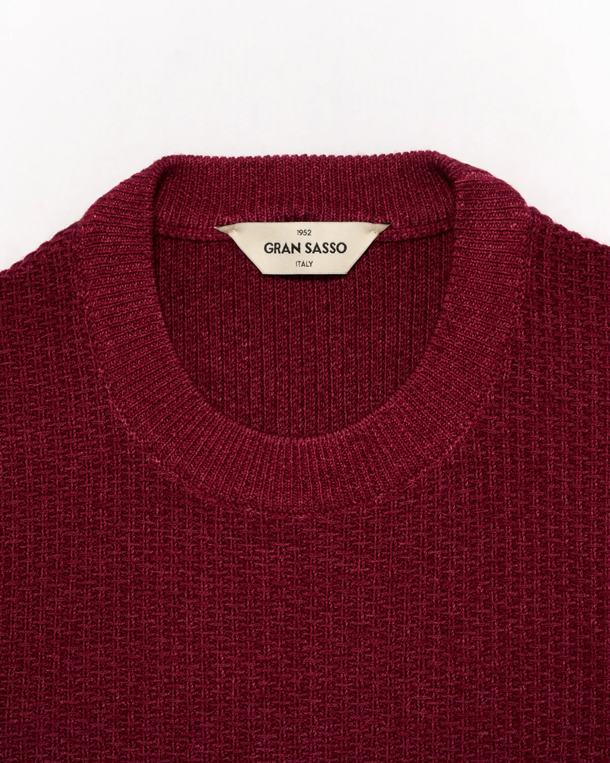Basketweave Vintage Crew Neck Sweater - Image 4