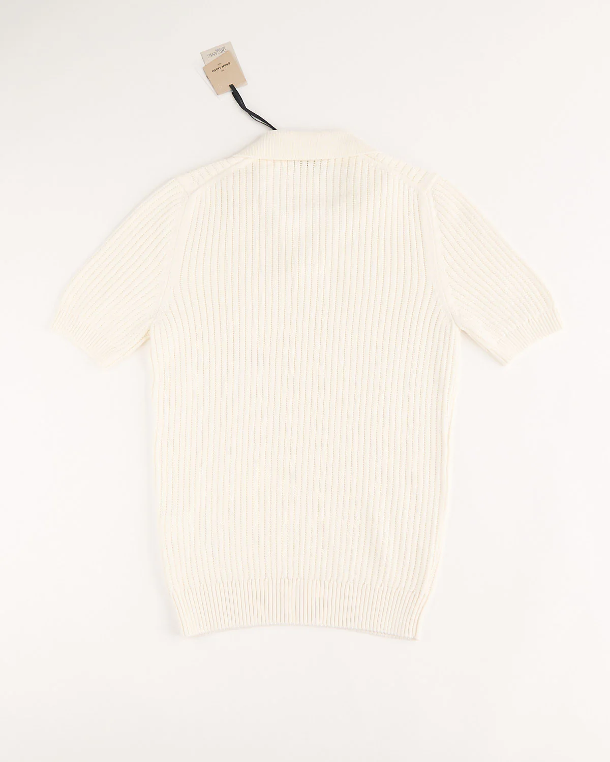 Pearl Stitch Ribbed Johnny Collar Polo - Image 6