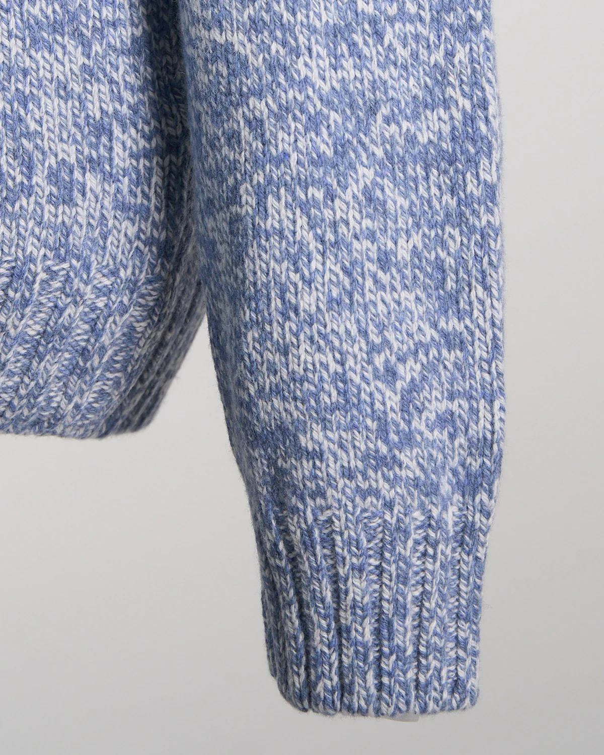White & Blue Pick Stitch Mock Zip - Image 6