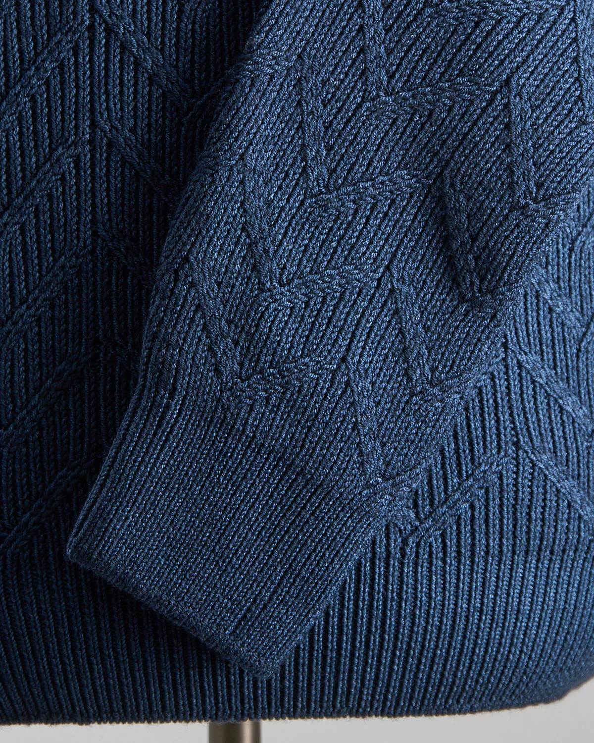 Zig Zag Cableknit Vintage Wool Turtleneck - Image 6