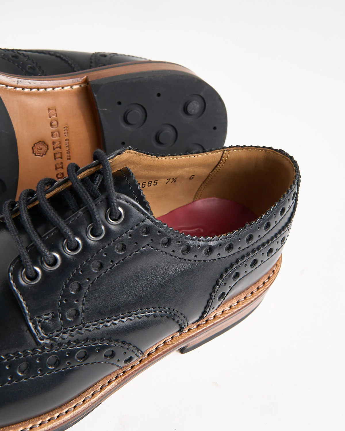Archie 113685 Black Calf Brogue Shoes - Image 2