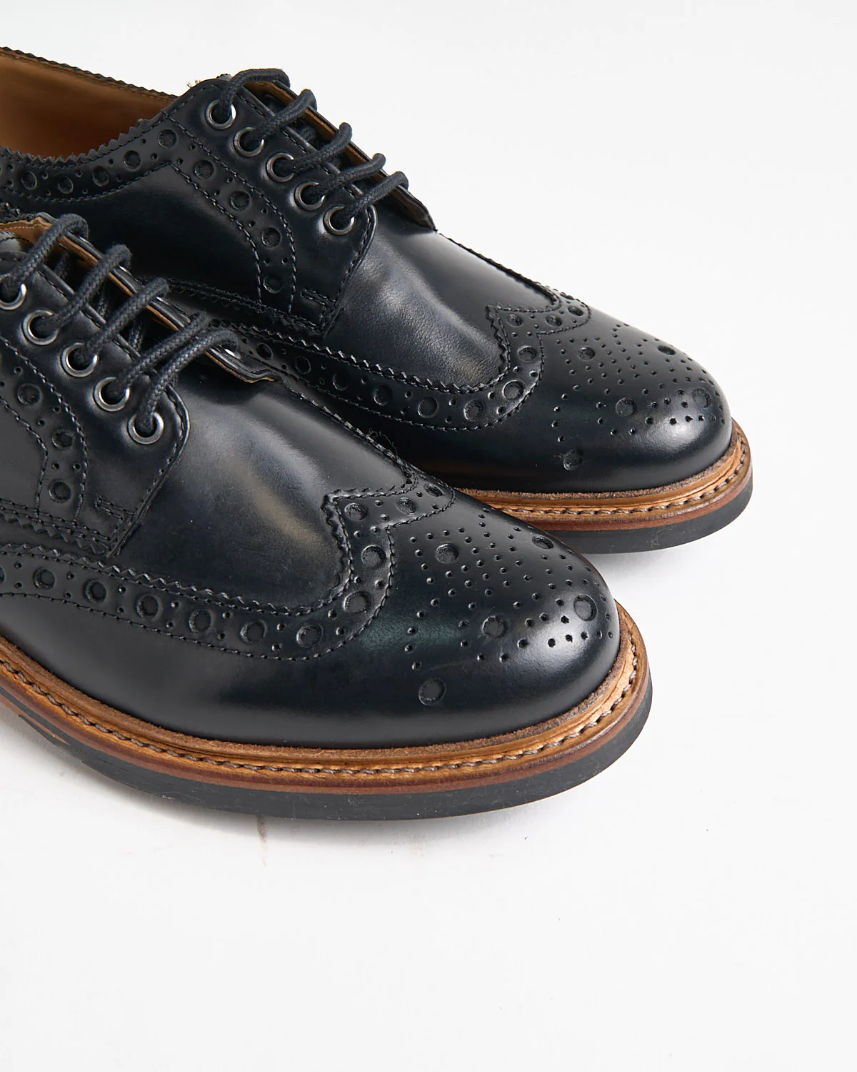 Archie 113685 Black Calf Brogue Shoes - Image 3
