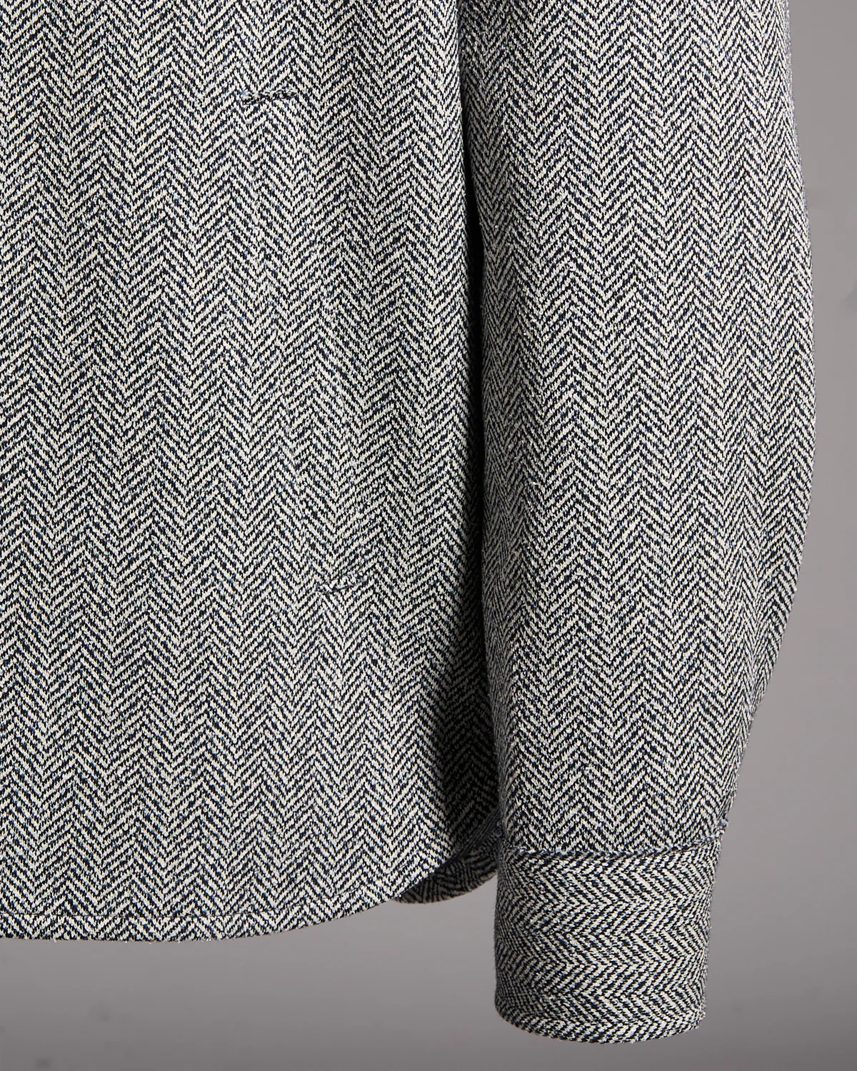 Bouclé Herringbone Shirt Jacket - Image 3