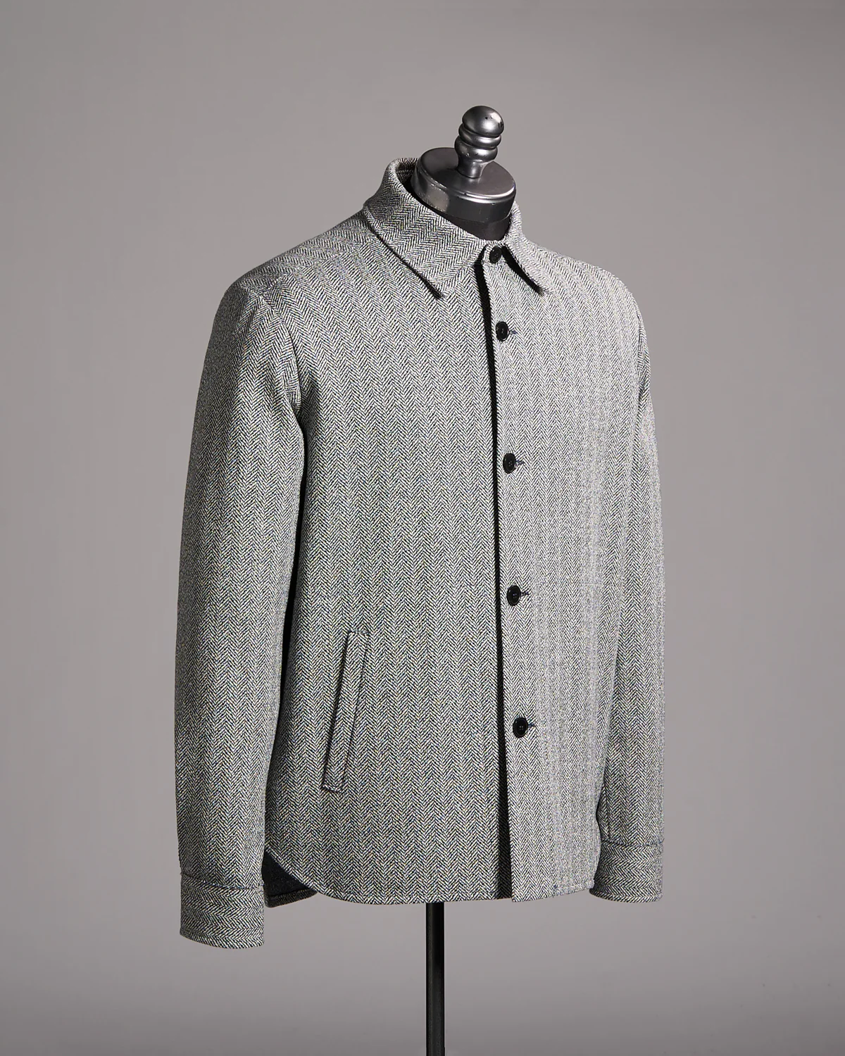 Bouclé Herringbone Shirt Jacket - Image 8